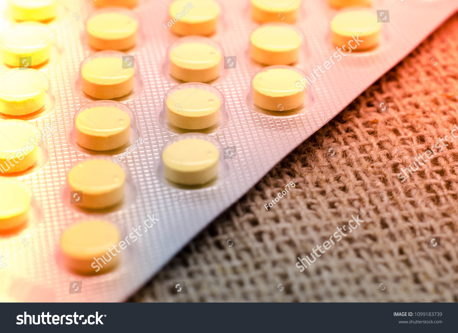 Download Small Yellow Pills Blister Package On Stock Photo Edit Now 1099183739 Yellowimages Mockups