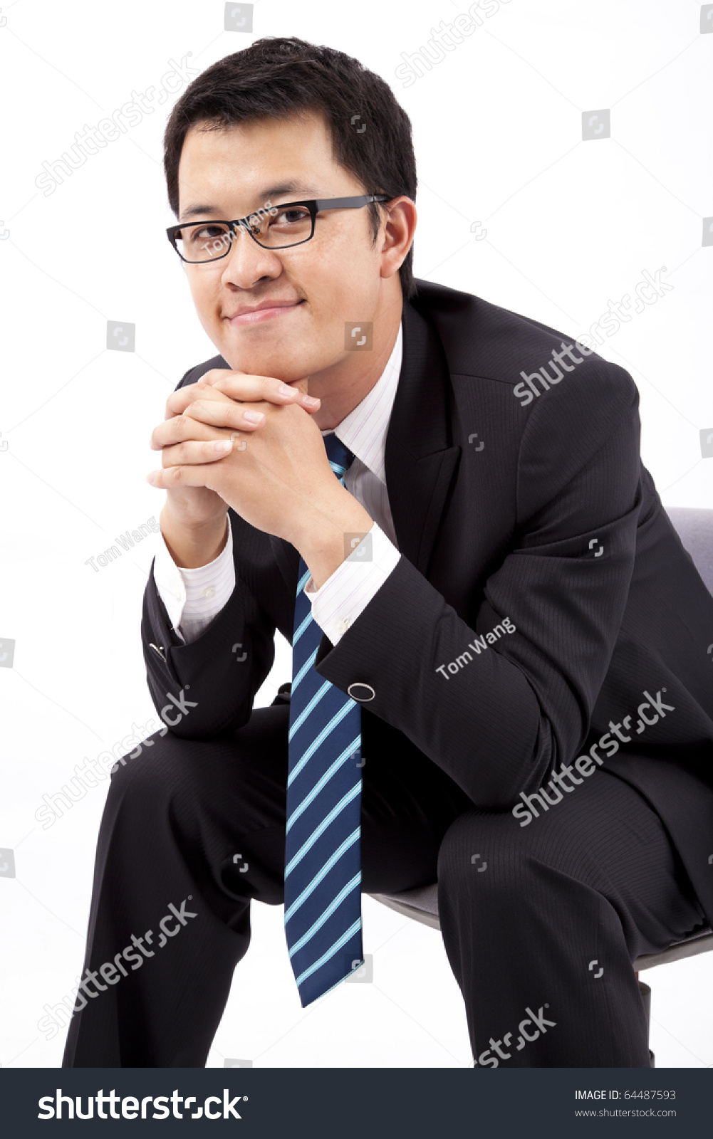 Smart And Handsome Asian Businessman Stock Photo 64487593 : Shutterstock