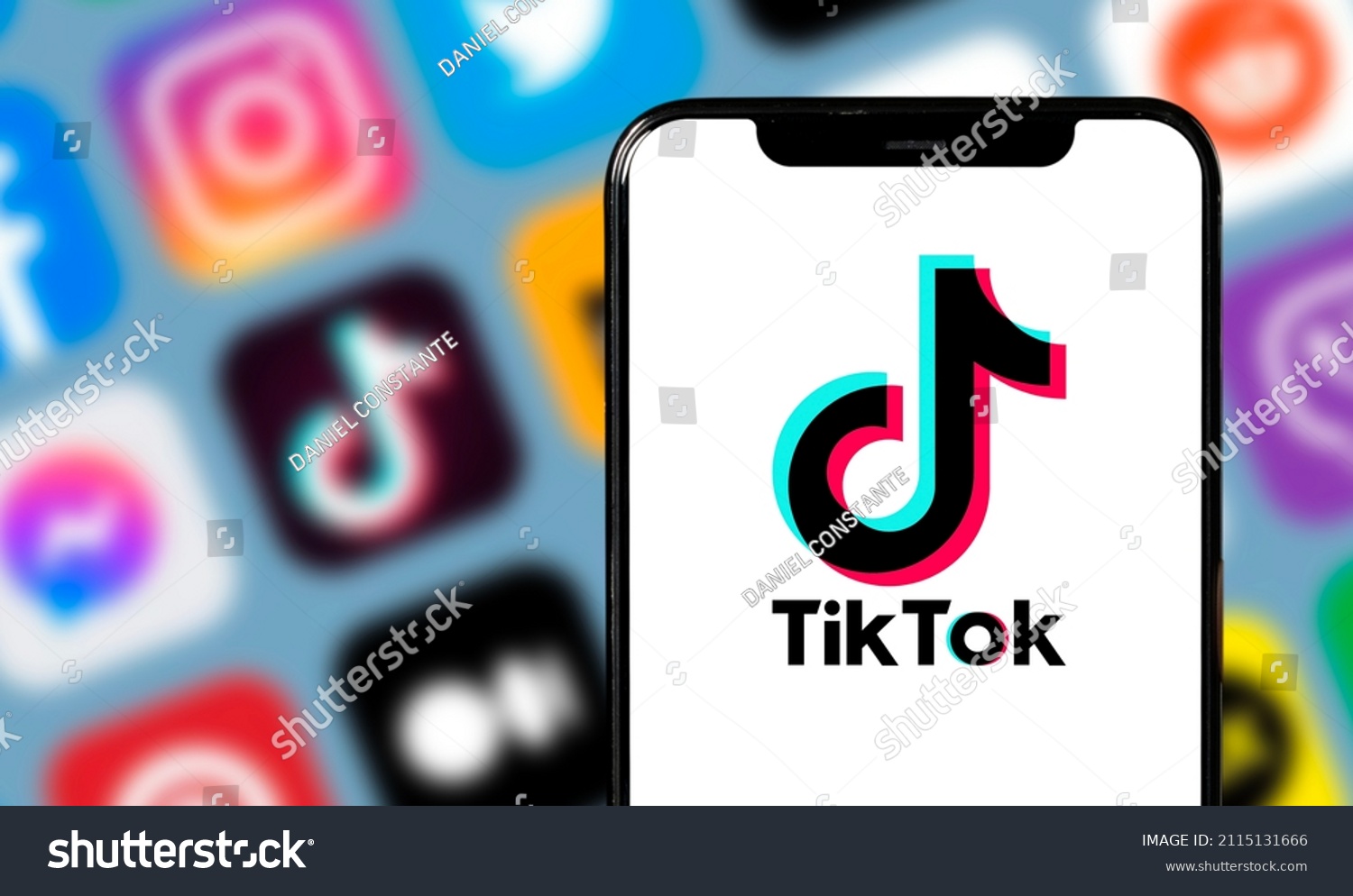 Smart Phone Tik Tok Logo Which Stock Photo (Edit Now) 2115131666