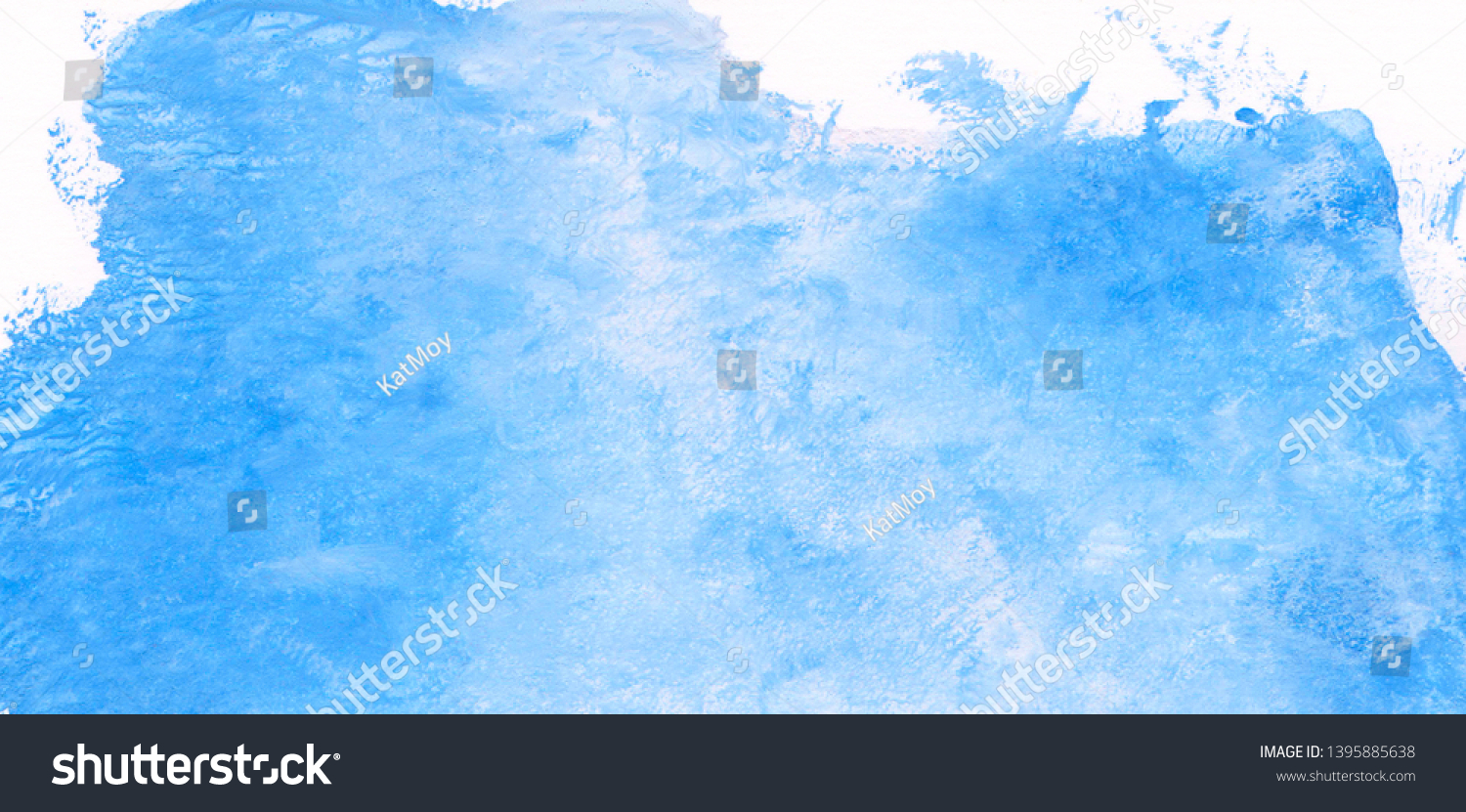 Smeared Light Sky Blue Color Watercolor Stock Illustration 1395885638 ...