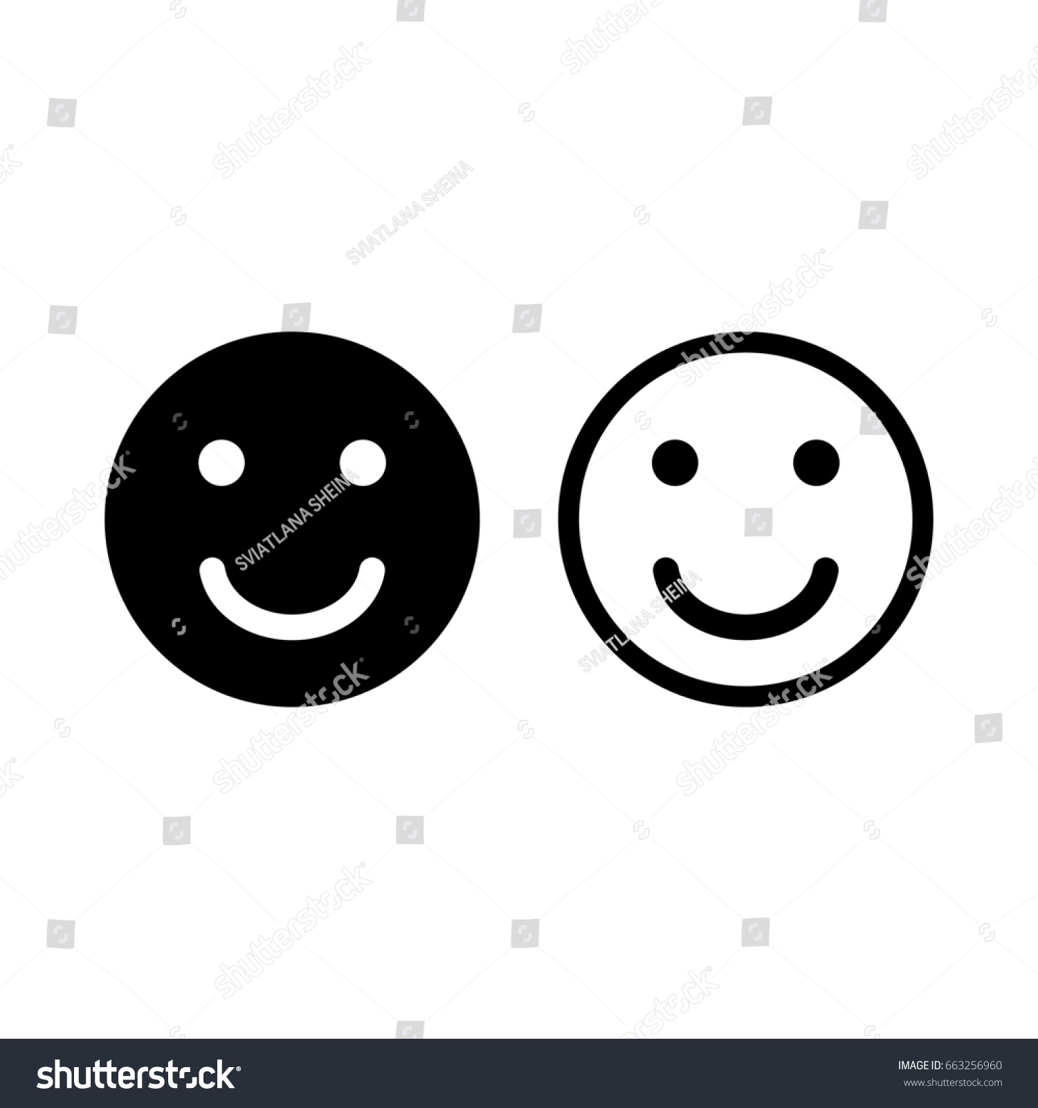 笑顔のアイコン ウェブサイトデザインに最適な顔の記号 のイラスト素材