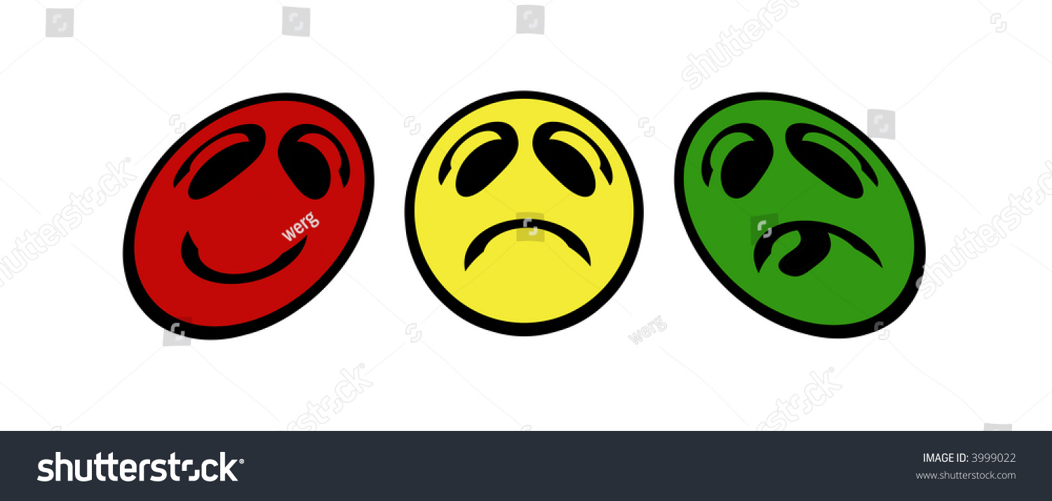 Smiley Faces Traffic Light Stock Illustration 3999022 - Shutterstock