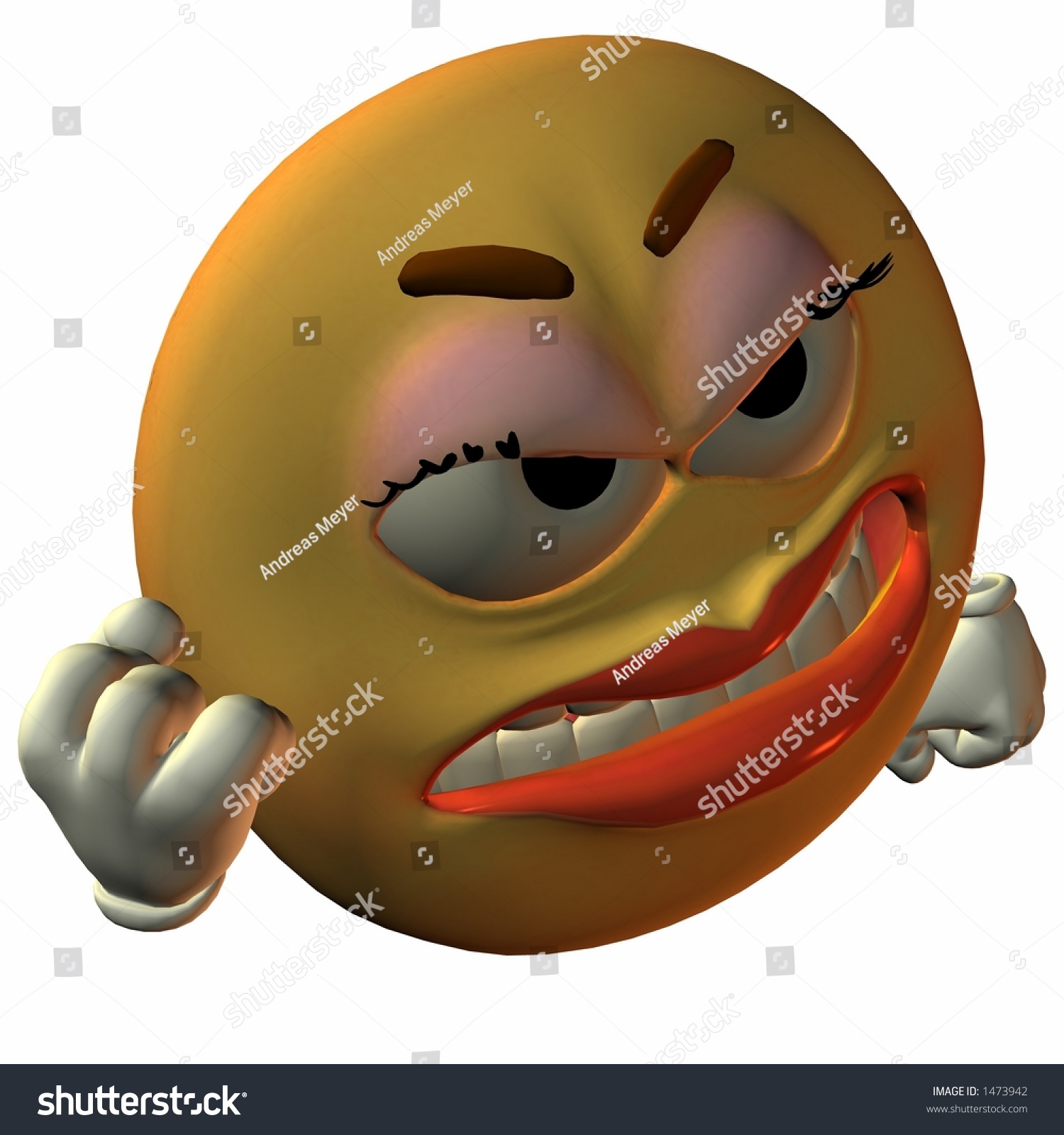 Smiley-Furiously Stock Photo 1473942 : Shutterstock