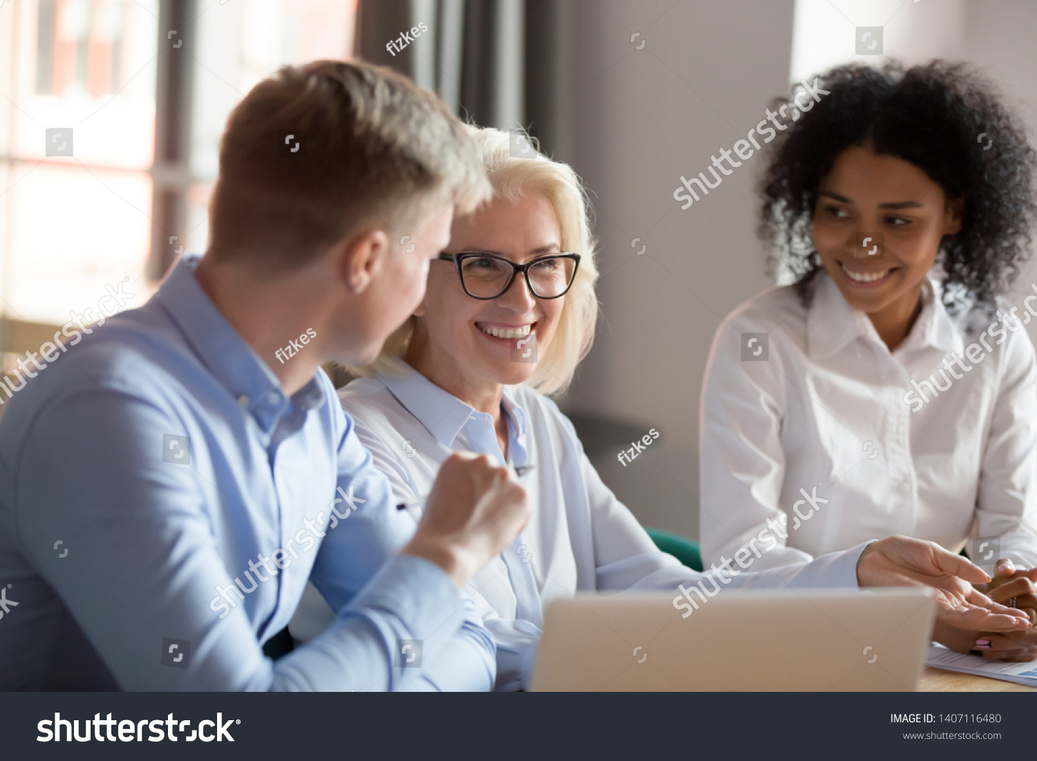 Smiling Happy Mature Older Female Mentor Stock Photo Edit Now