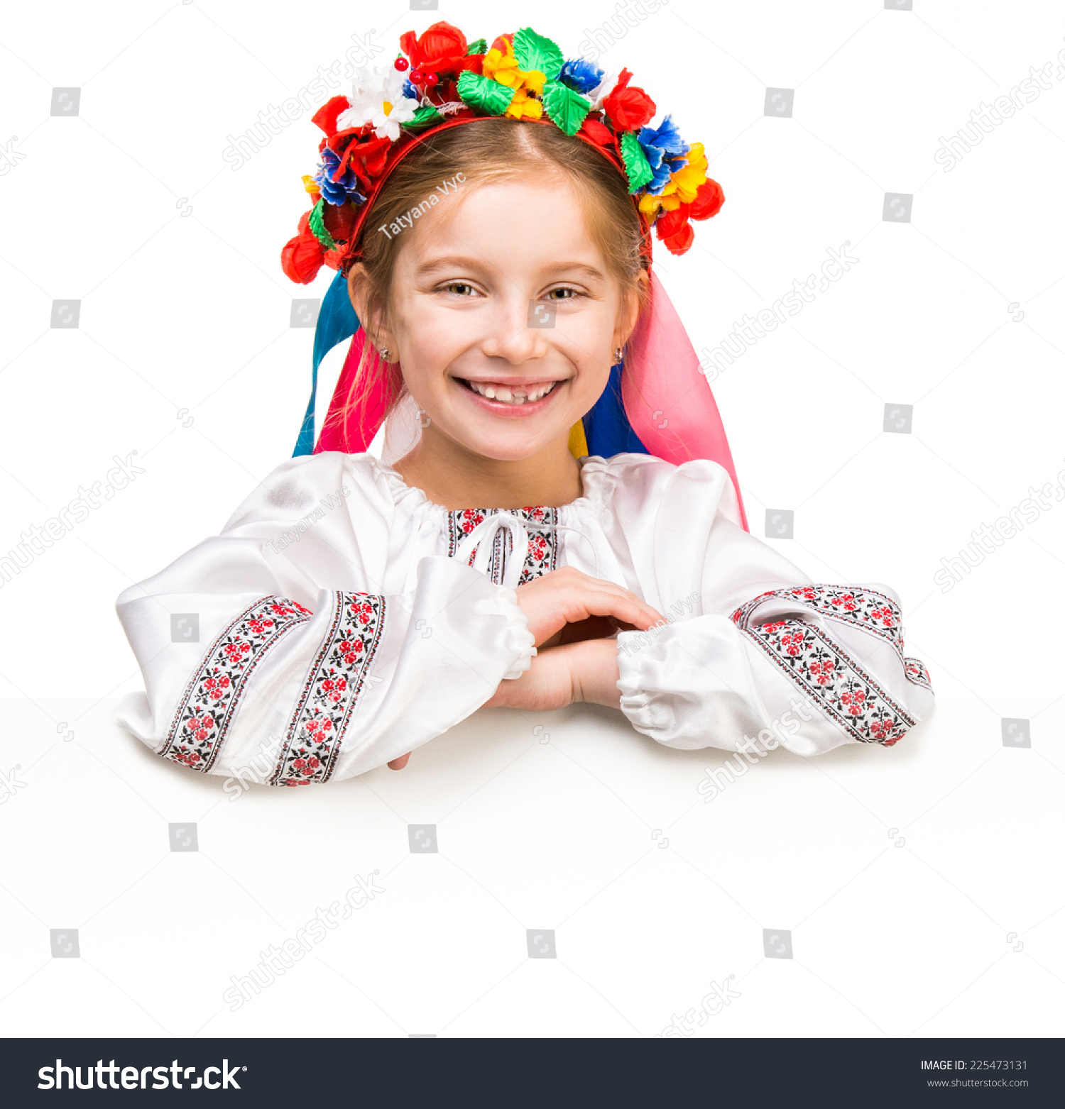 Smiling Little Girl Ukrainian National Costume Stock Photo (Edit Now ...