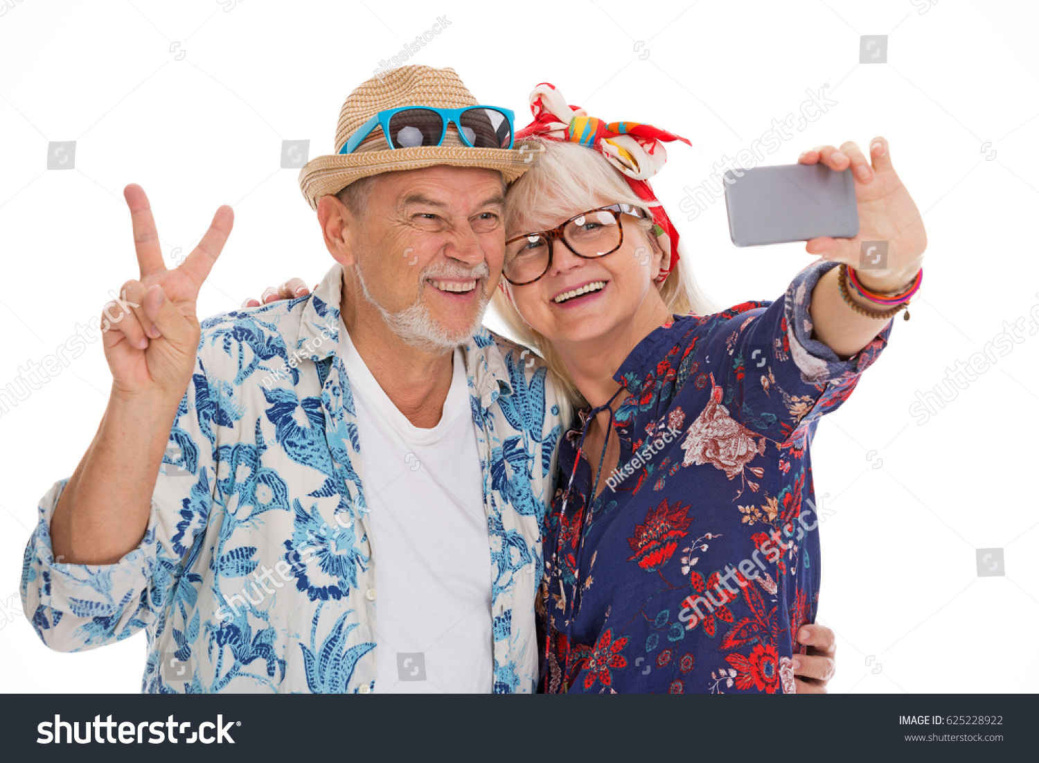  Light Blue Classic  Template Design Featuring Smiling Senior Couple