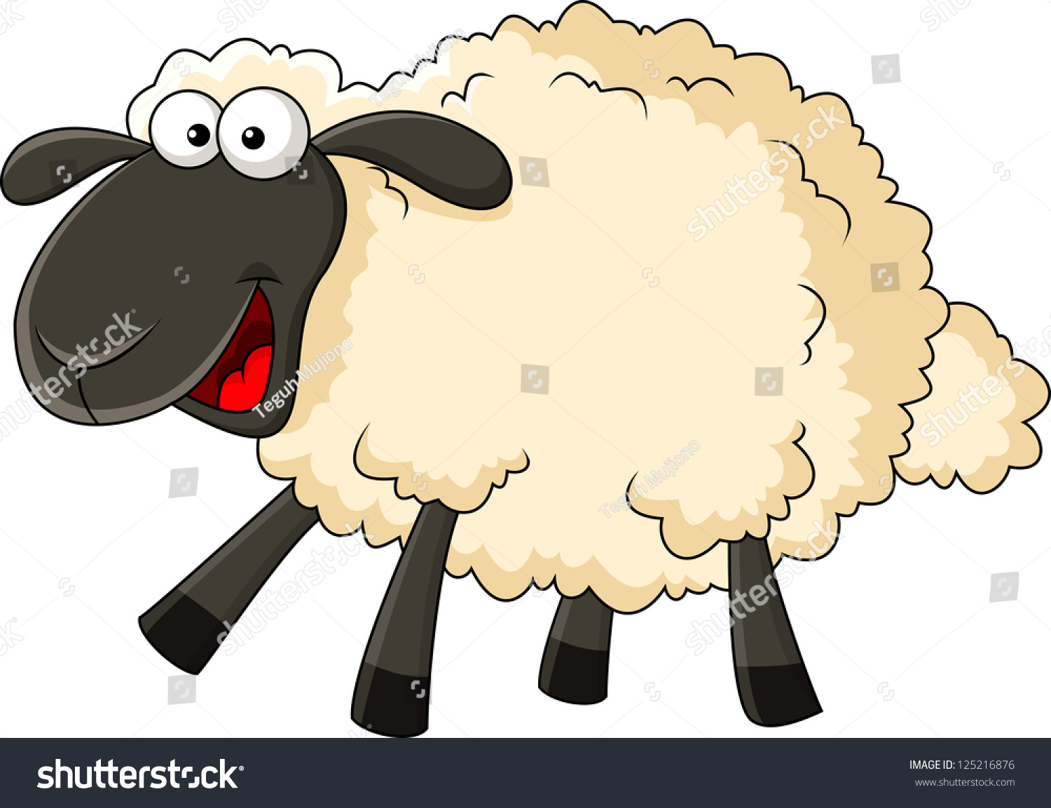 Smiling Sheep Cartoon Stock Illustration 125216876 | Shutterstock