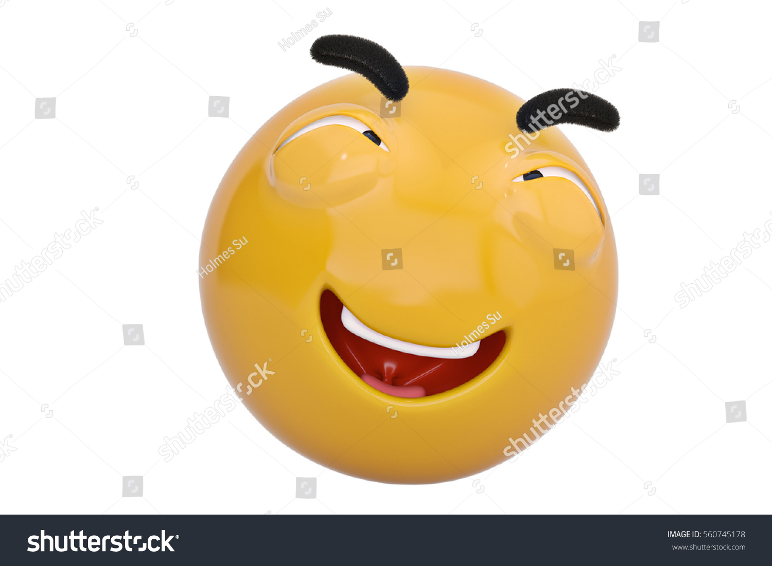 Smirking Face Emoticon3d Illustration Stock Illustration 560745178 Shutterstock