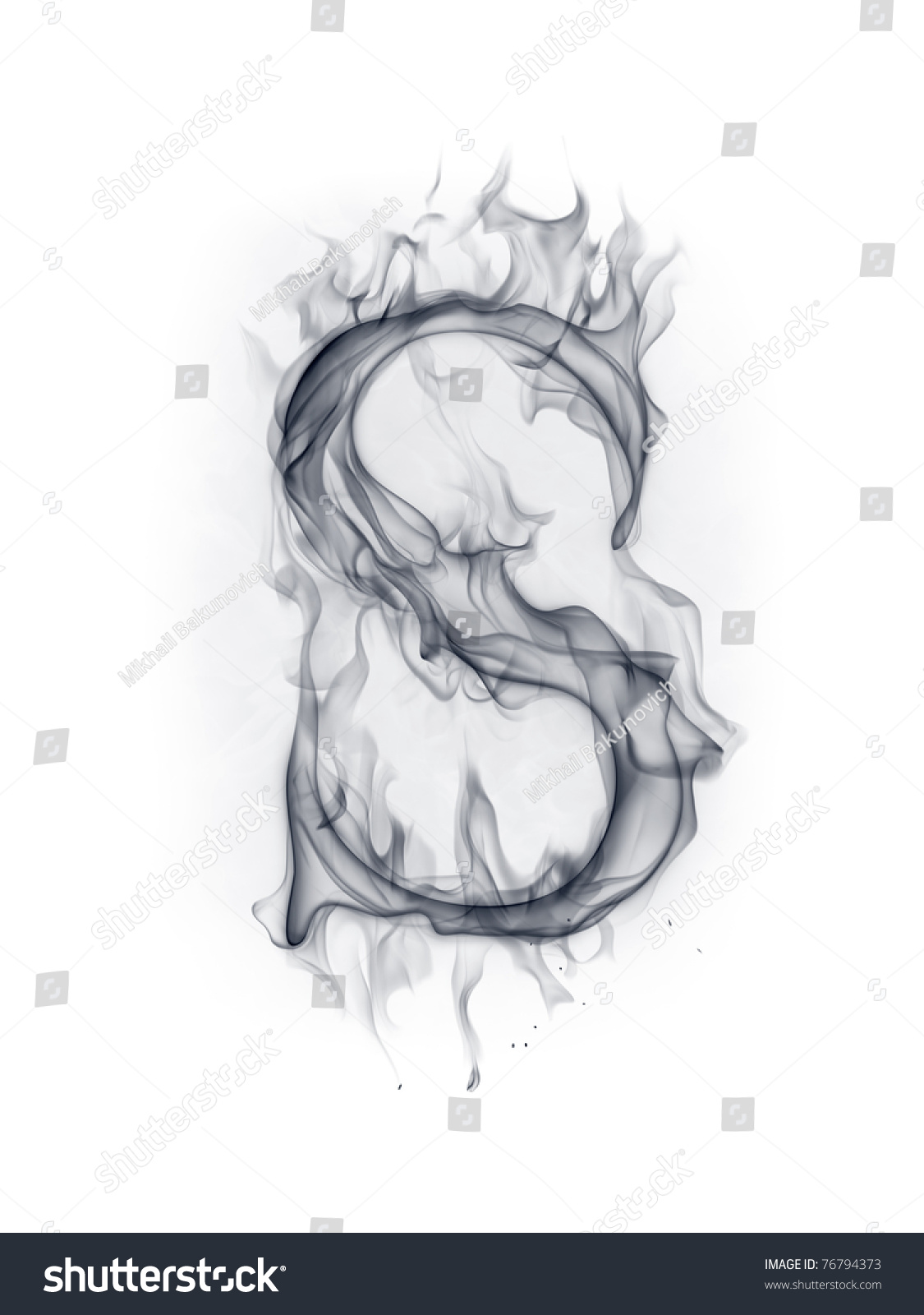 Smoke Font Letter S Stock Illustration 76794373 Shutterstock