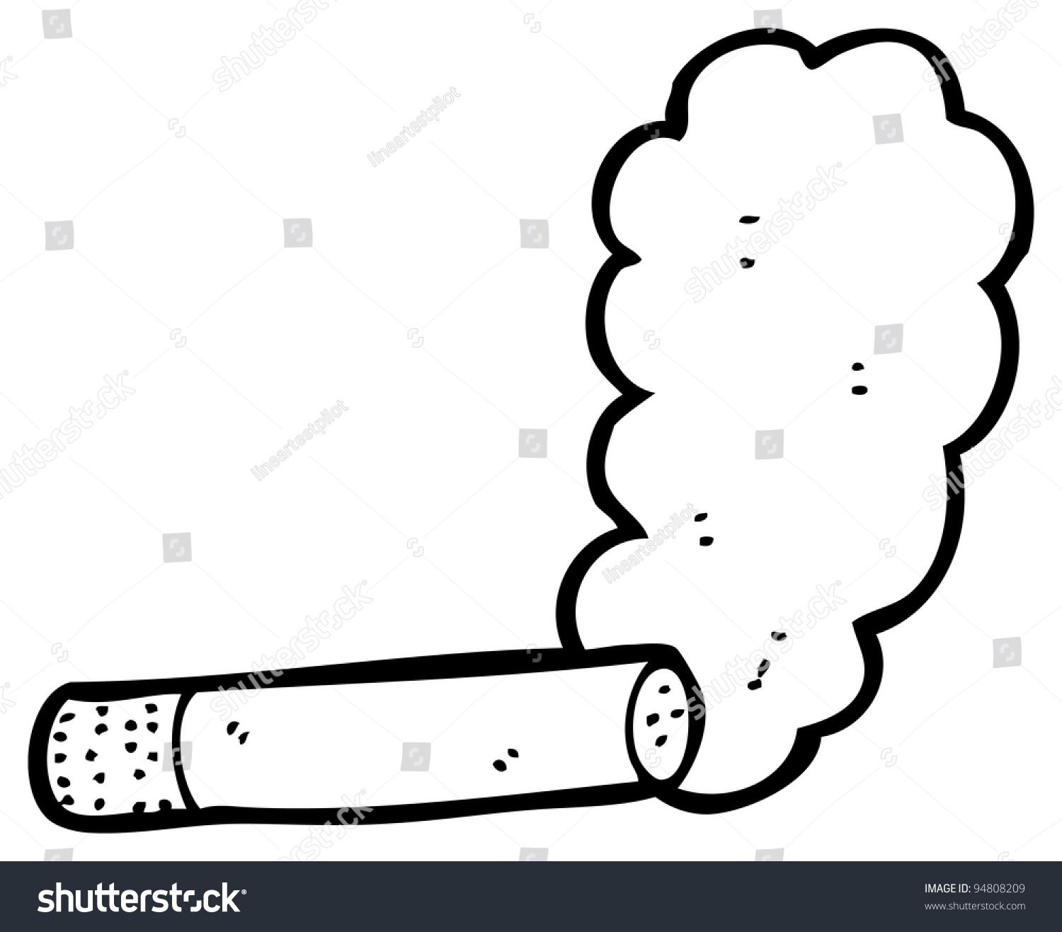 Smoking Cigarette Cartoon Stock Photo 94808209 : Shutterstock