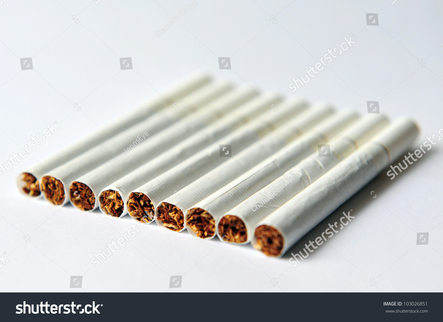 Smoking Cigarettes Isolated On The White Background. Stock Photo ...