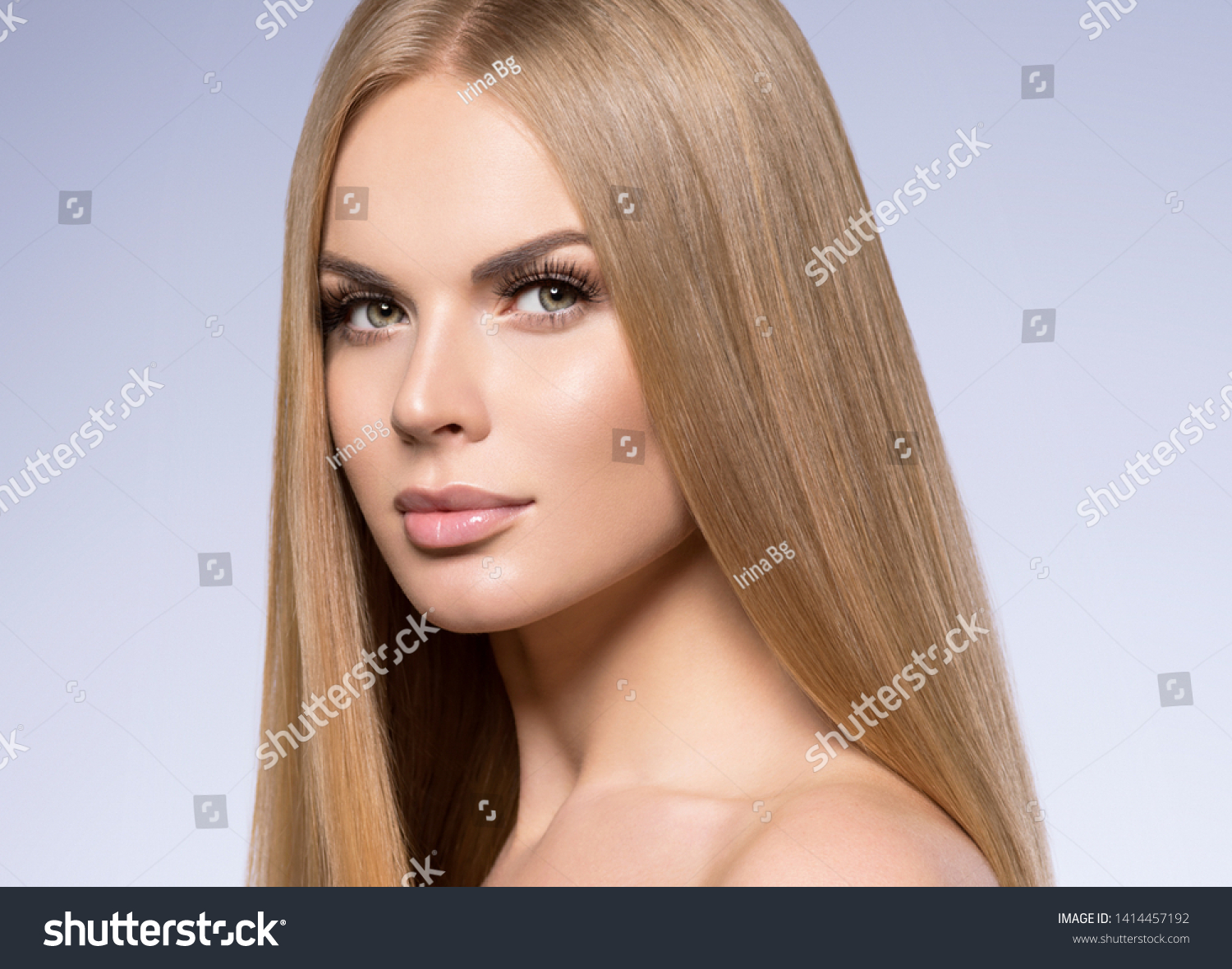 Smooth Blonde Hair Woman Healthy Hair Stock Photo Edit Now