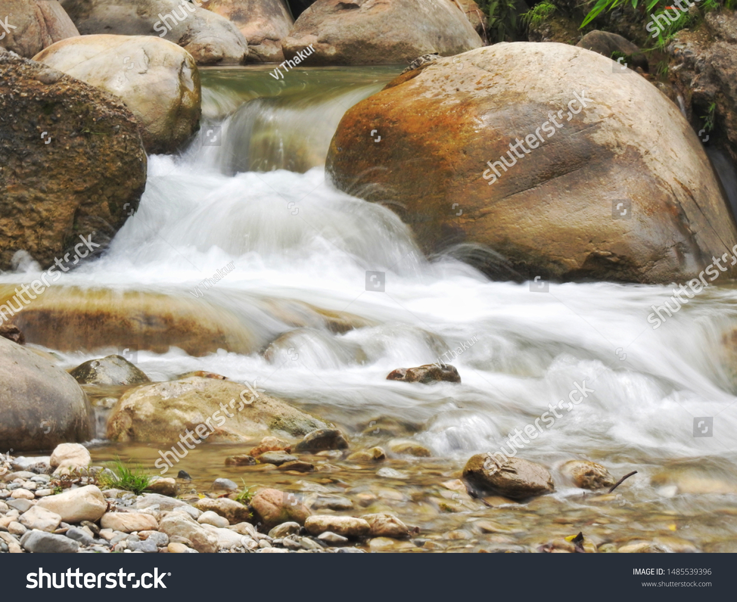 Smooth River Flowing Between Rocks Stock Photo 1485539396 Shutterstock   Stock Photo Smooth River Flowing Between Rocks 1485539396 