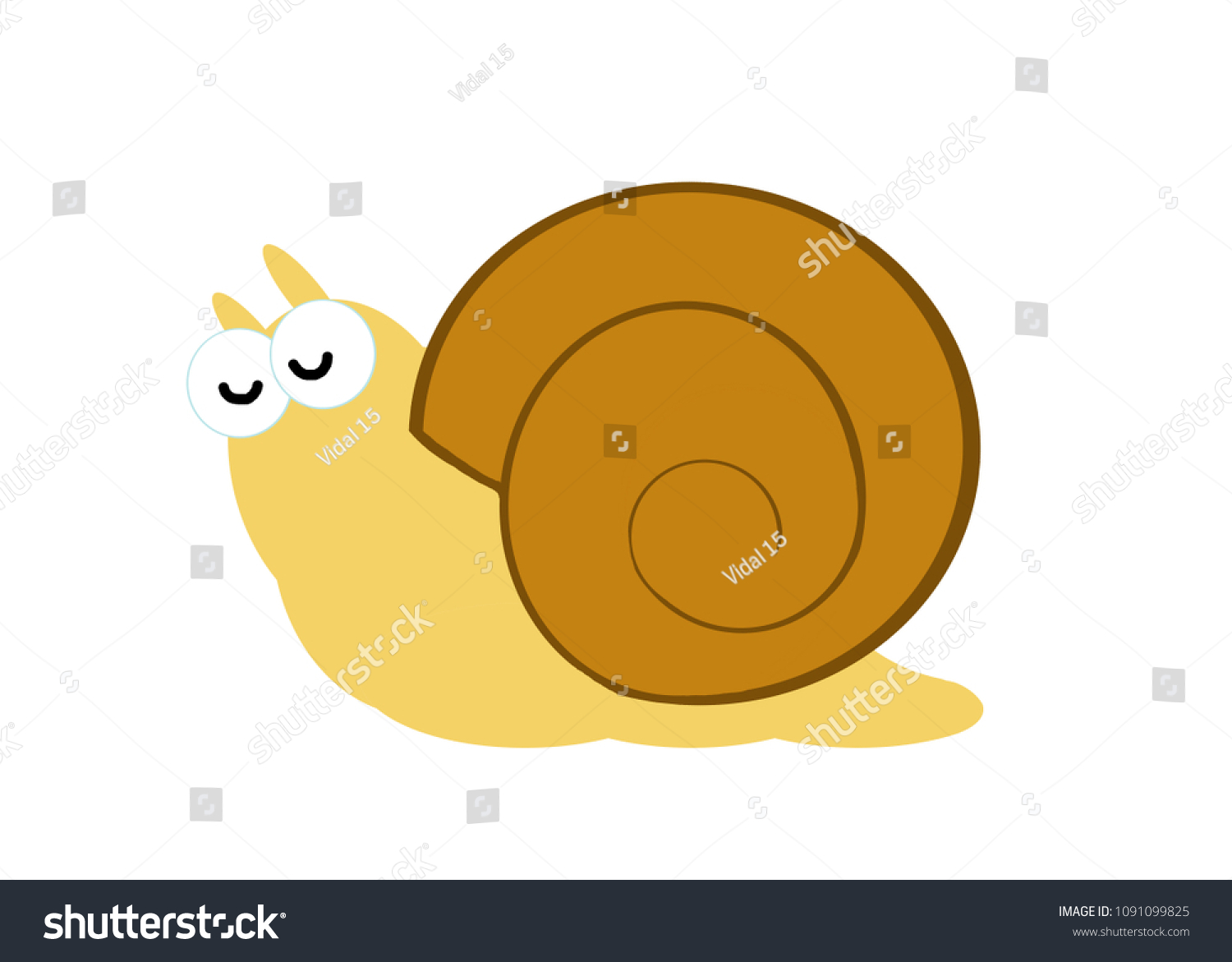 Snail Cut Out Stock Illustration 1091099825