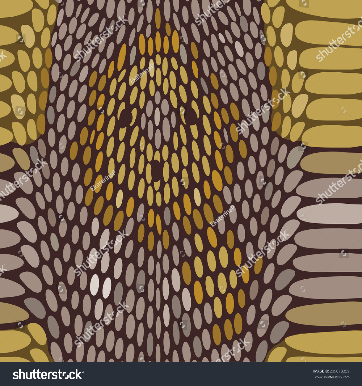 Snake Python Skin Texture Seamless Pattern Stock Illustration 209078359