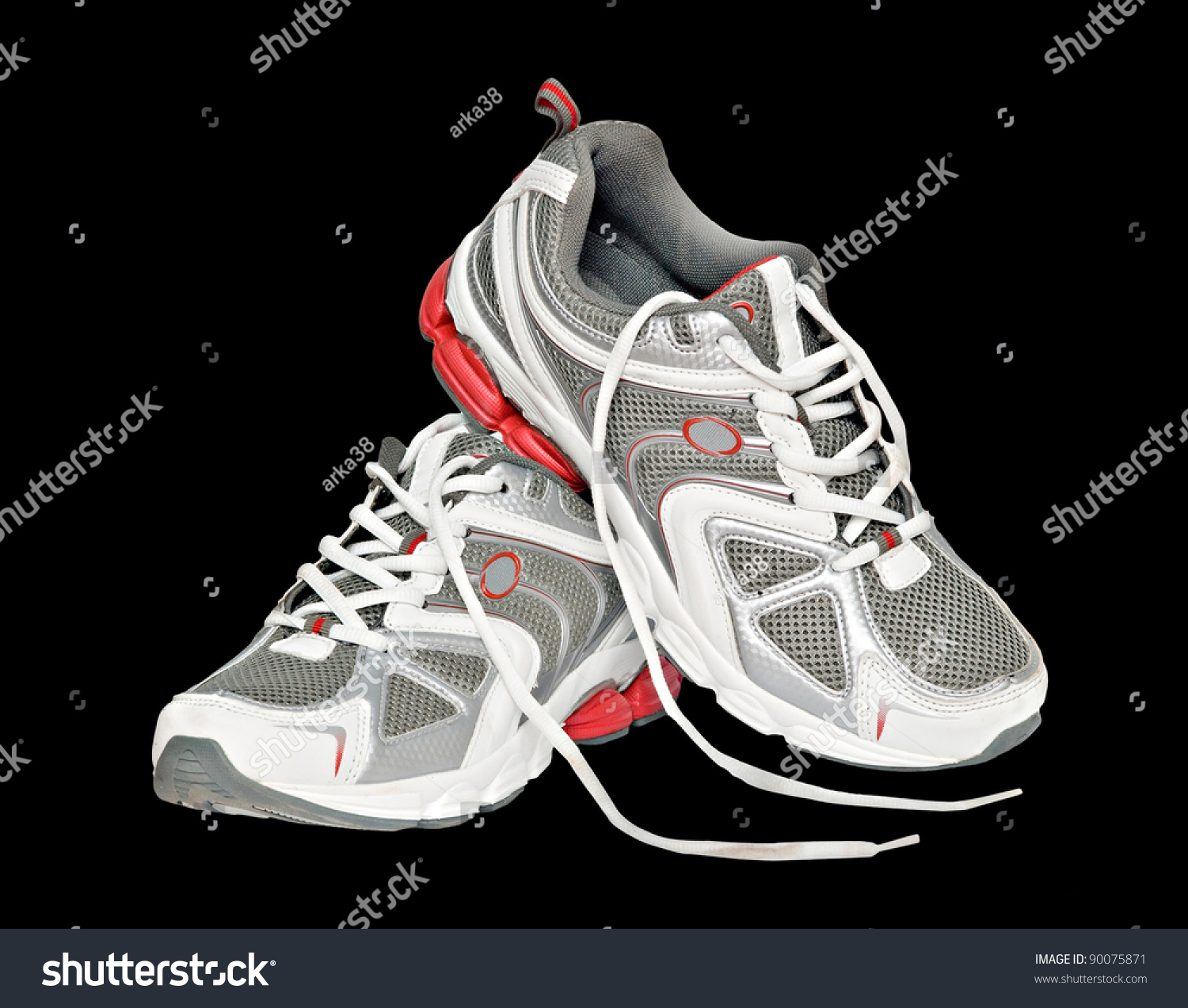 Sneakers Isolated On Black Background Stock Photo 90075871 : Shutterstock