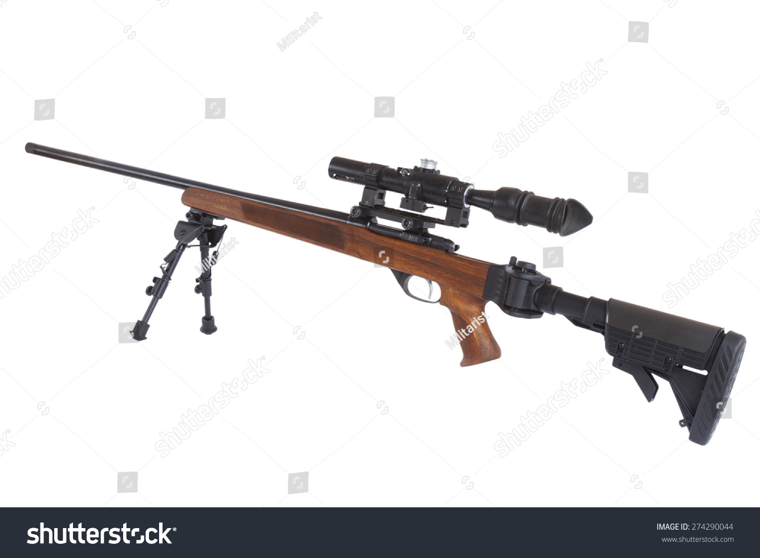 Sniper Rifle On Bipod Isolated On Stock Photo 274290044 | Shutterstock