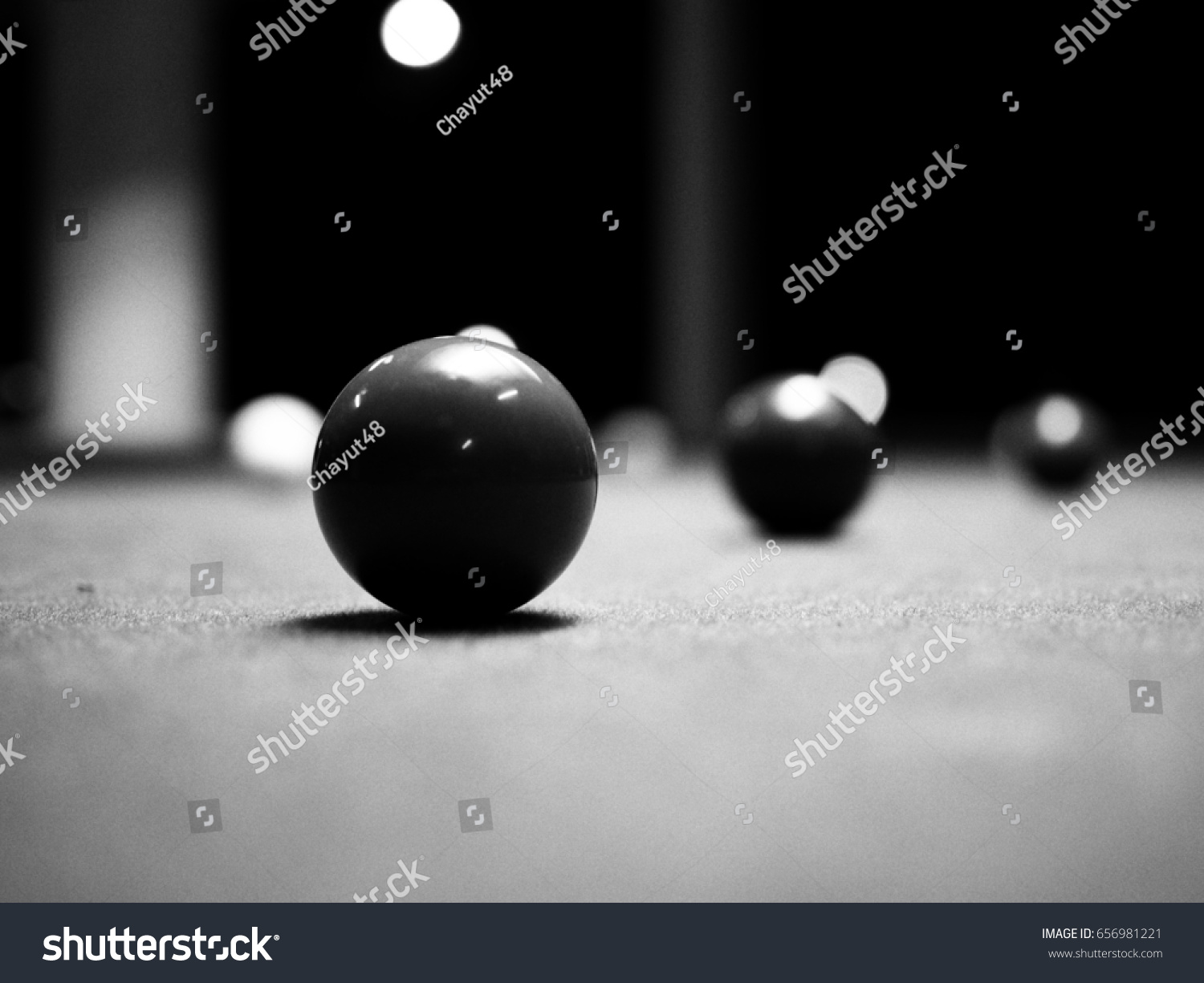 Snooker Ball Black White Stock Photo 656981221 | Shutterstock