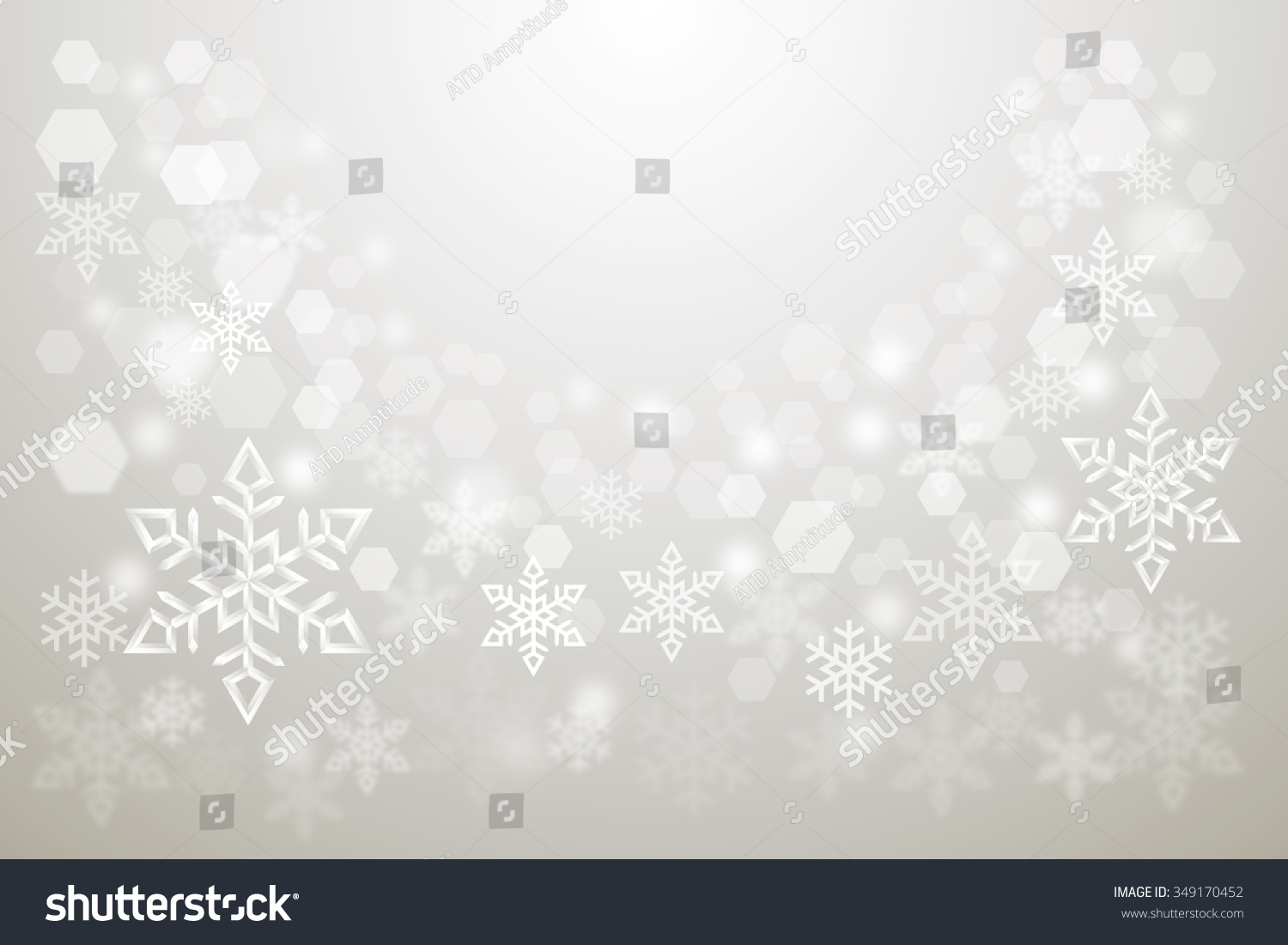 Snowfall In Gray Background Stock Photo 349170452 : Shutterstock