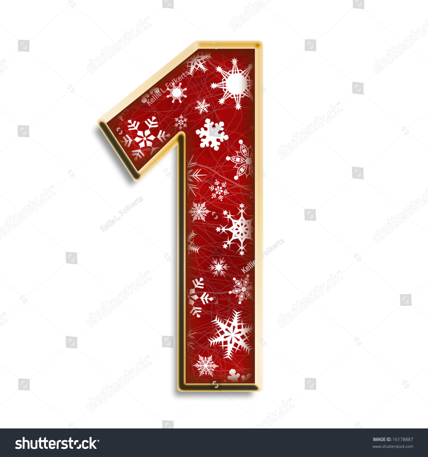 Snowflake Christmas Number One Stock Illustration 16178887 Shutterstock