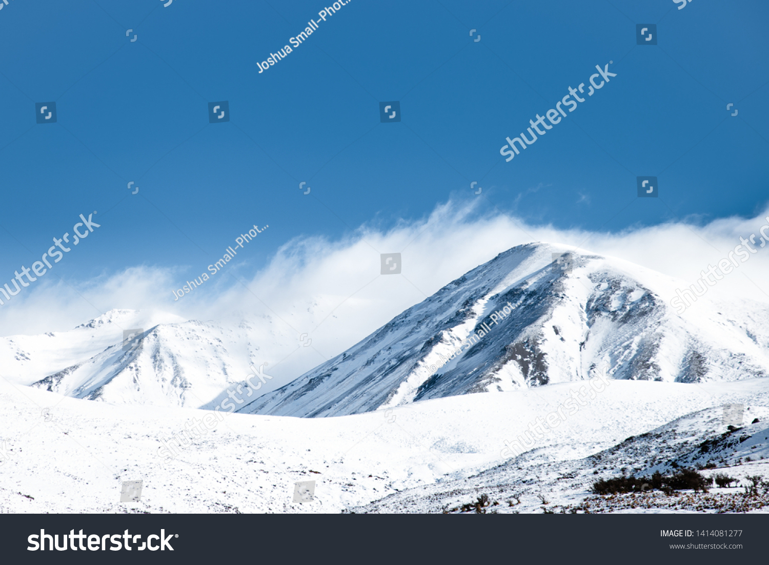 Snowy Mountain Peaks Large High Altitude Stock Photo Edit Now