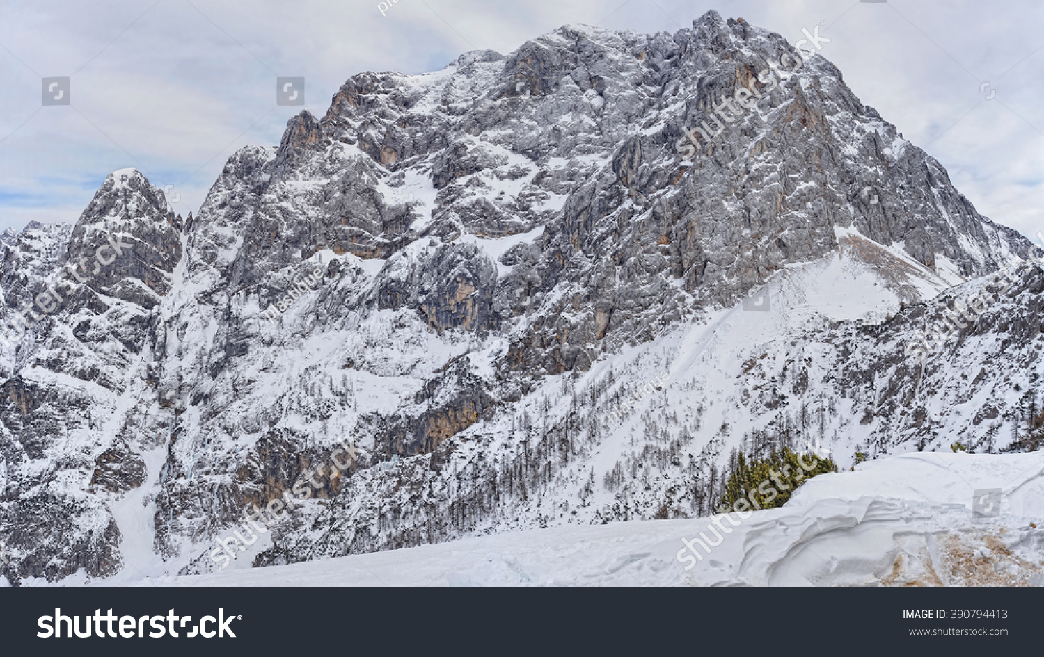 Snowy Rocky Mountain Prisojnik Slovenia Middle Stock Photo Edit Now