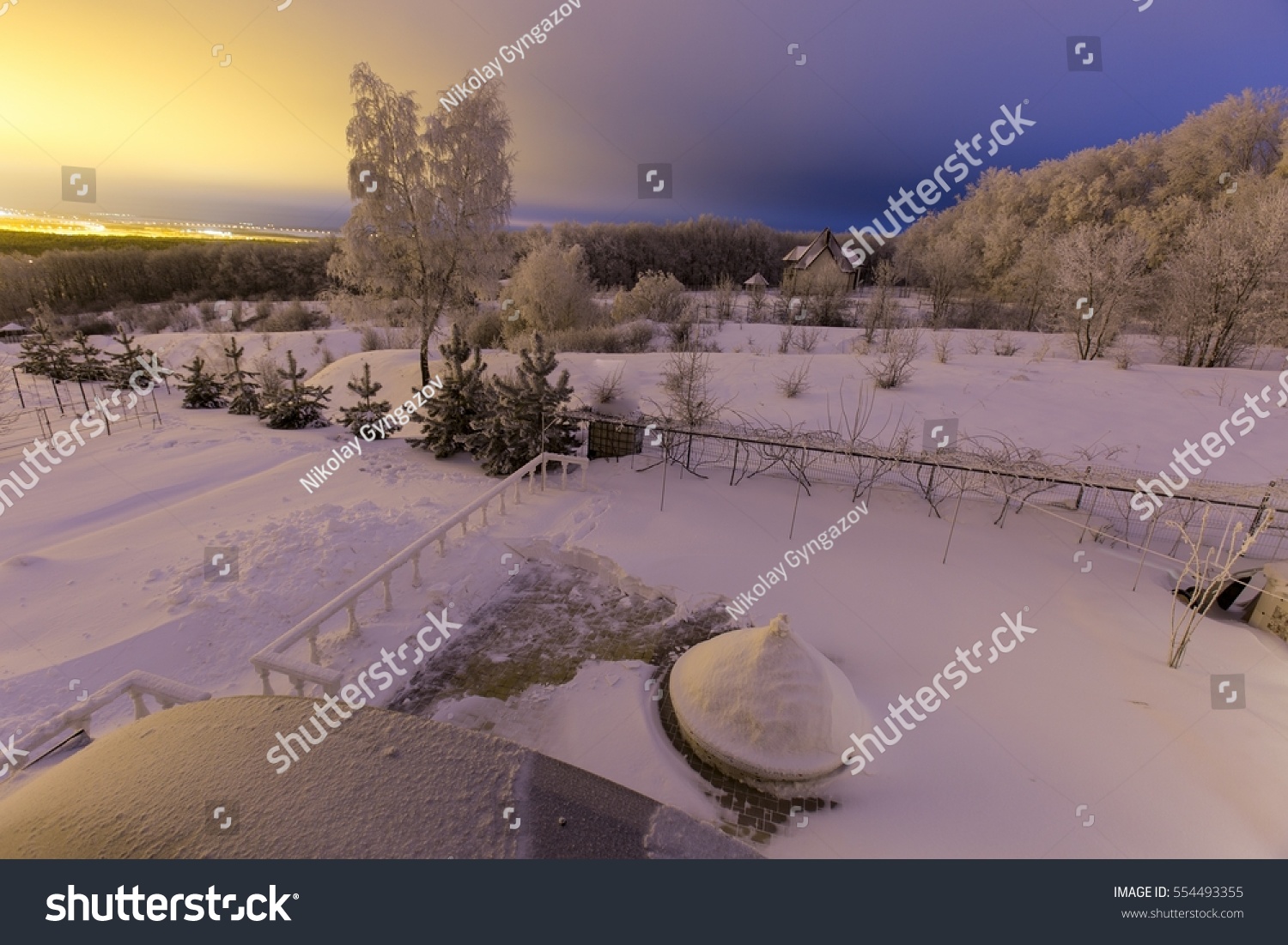 Snowy Winter. Merry Christmas. Stock Photo 554493355 : Shutterstock