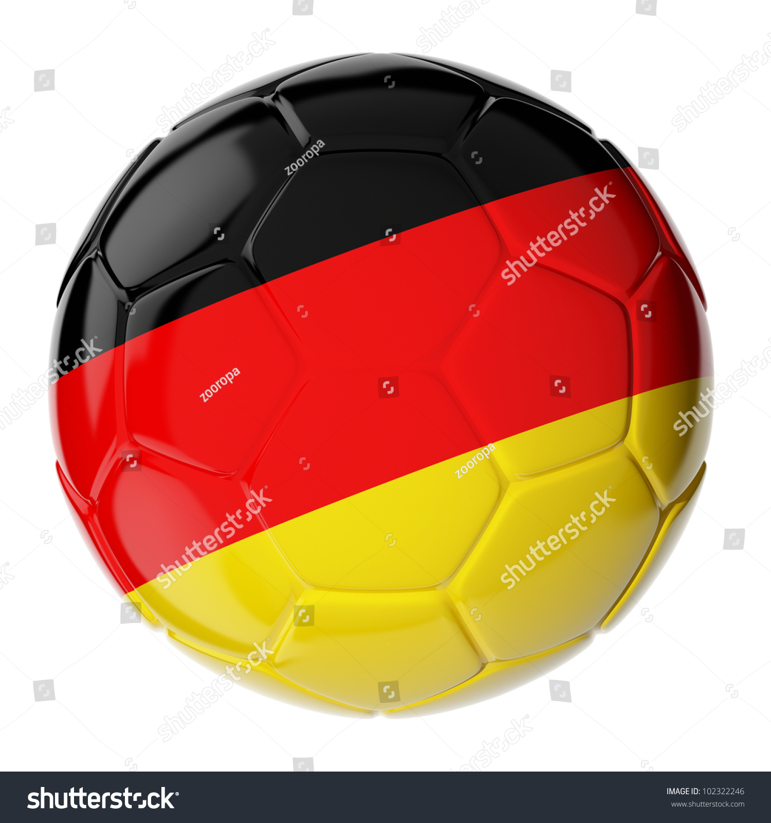 Soccer Ball Flag Germany Stock Illustration 102322246