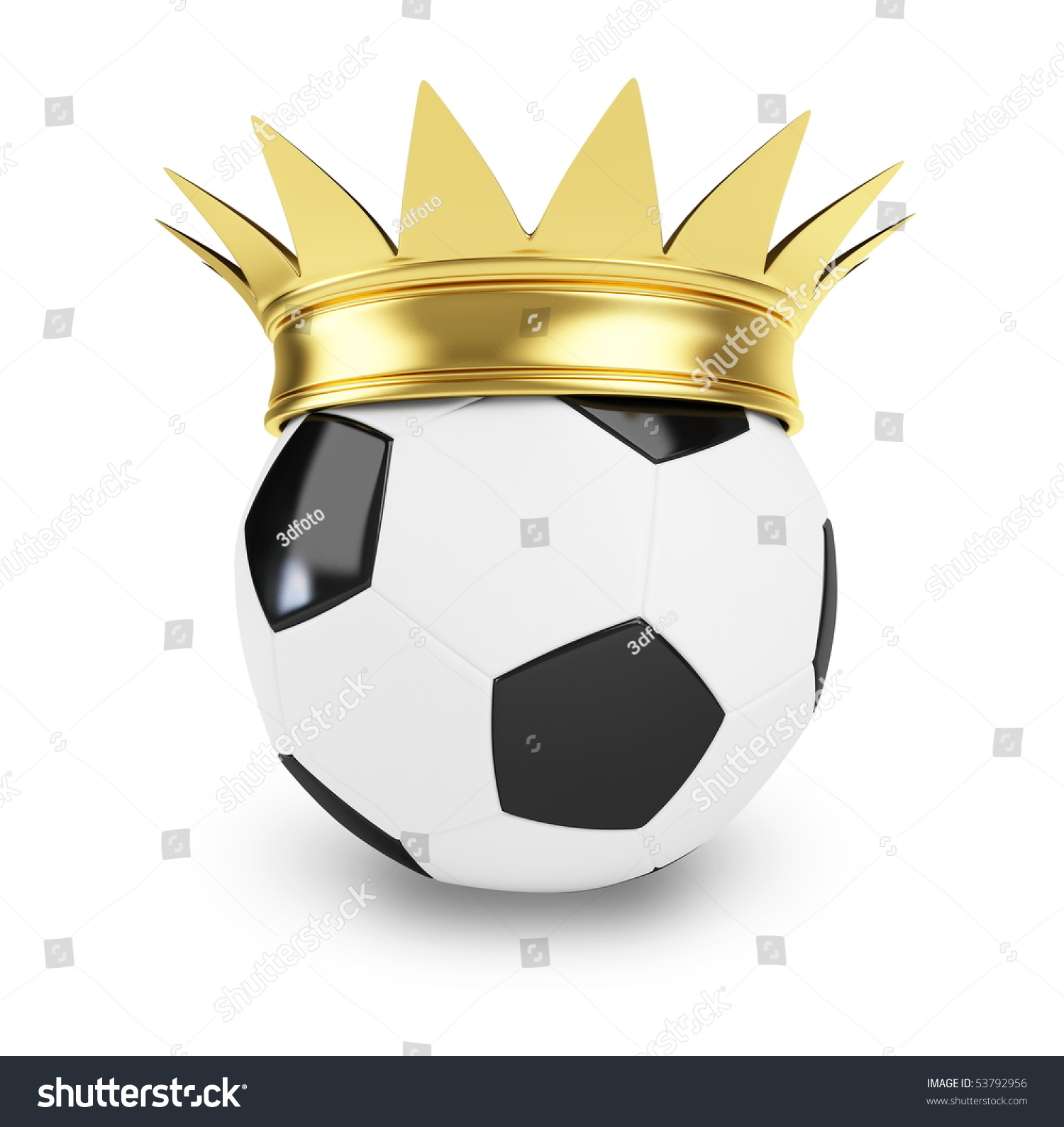 Soccer Ball Gold Crown Stock Photo 53792956 : Shutterstock