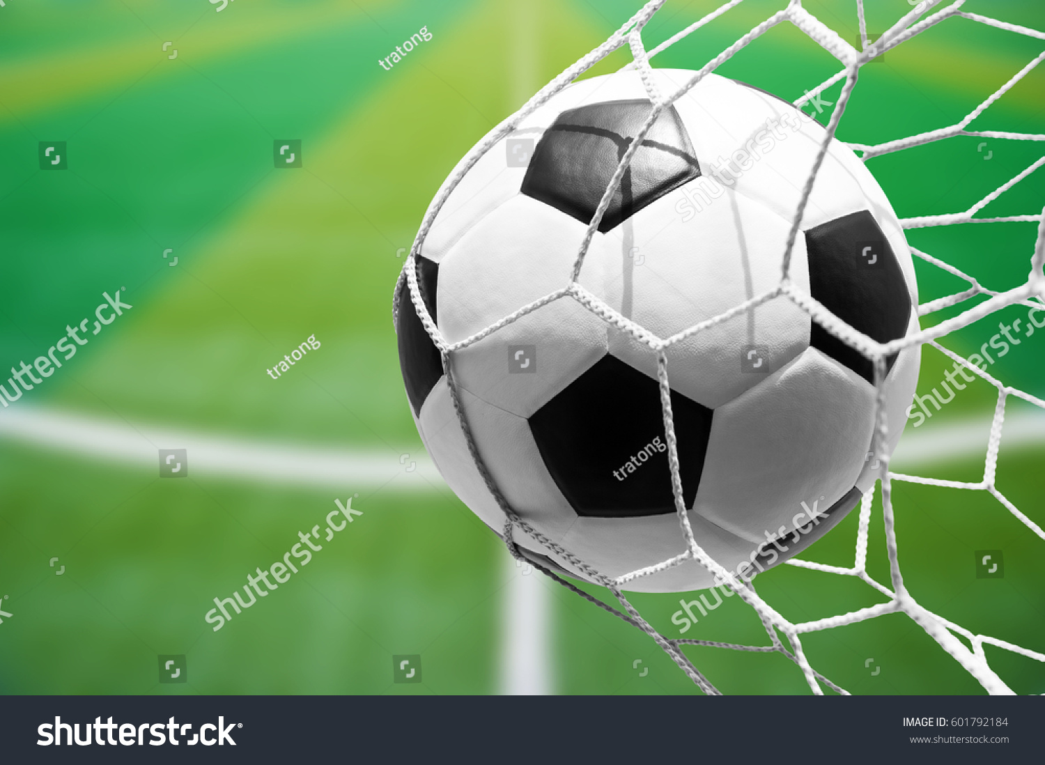 Soccer Ball Goal Net Soccer Field Stock Photo Edit Now