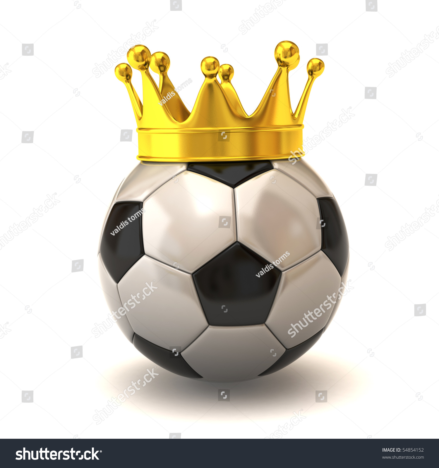 Soccer Ball With A Golden Crown Stock Photo 54854152 : Shutterstock