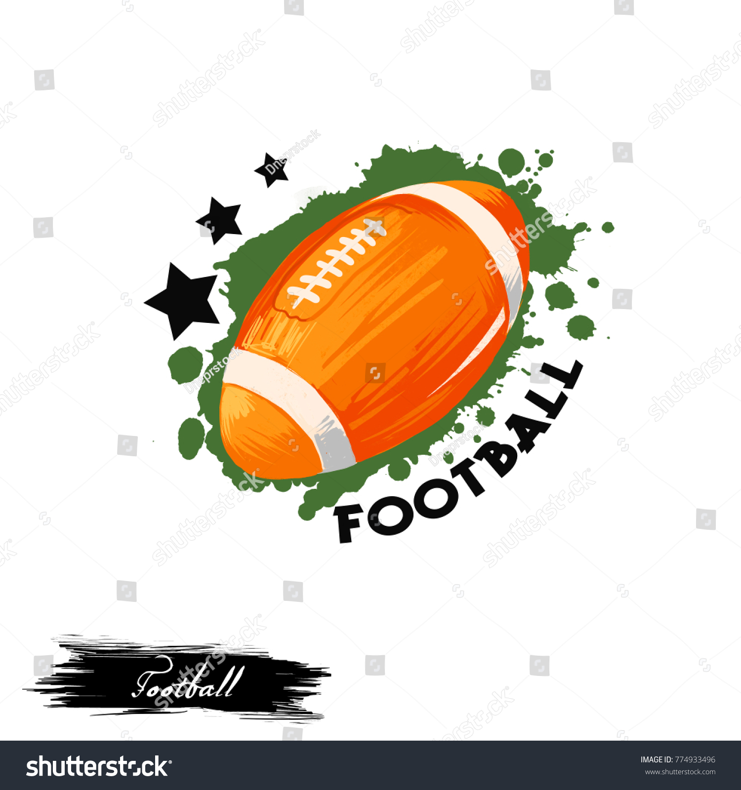 Soccer Club Logo Digital Art Illustration Stock Illustration