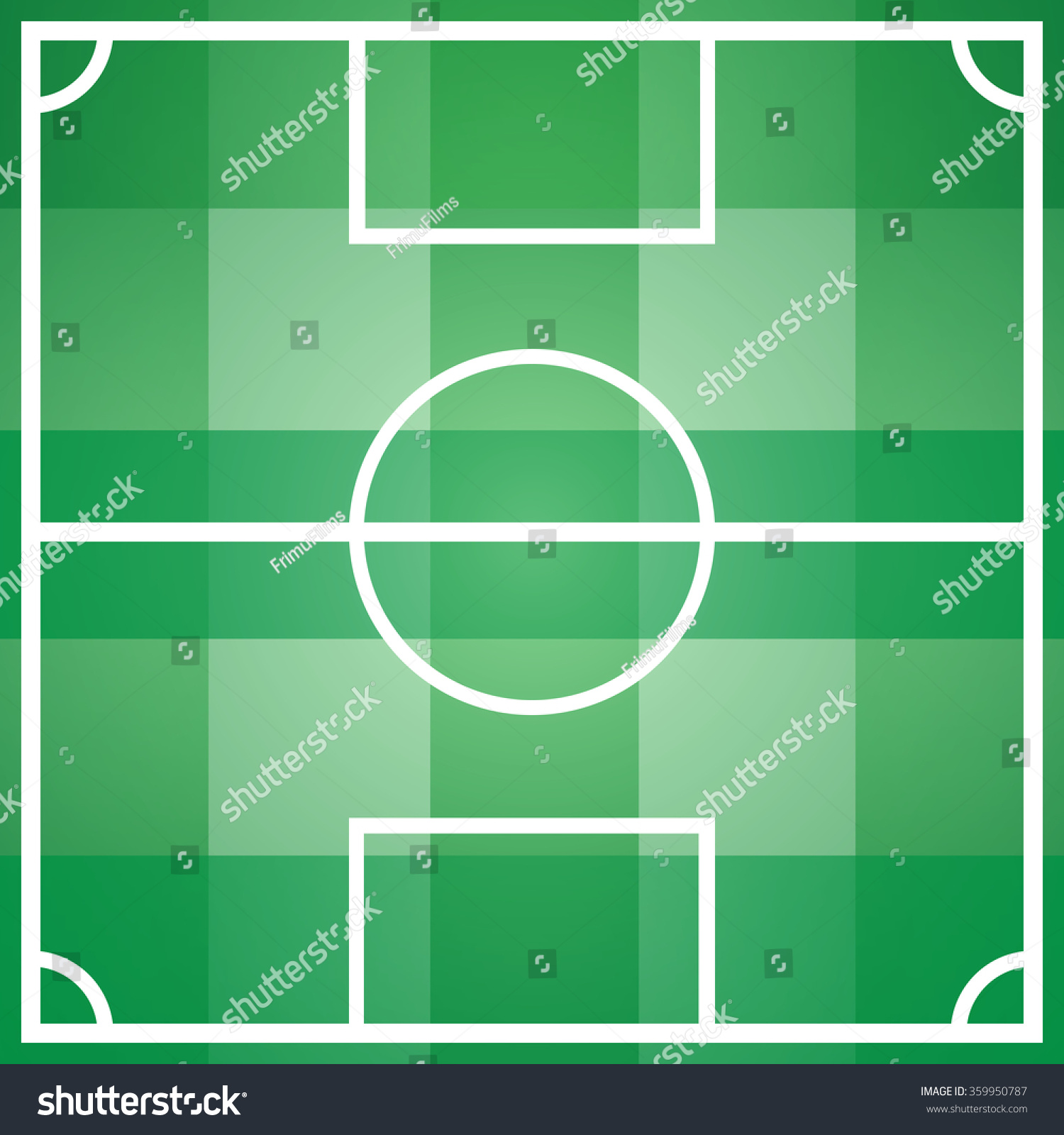 soccer football game field template all stock illustration 359950787