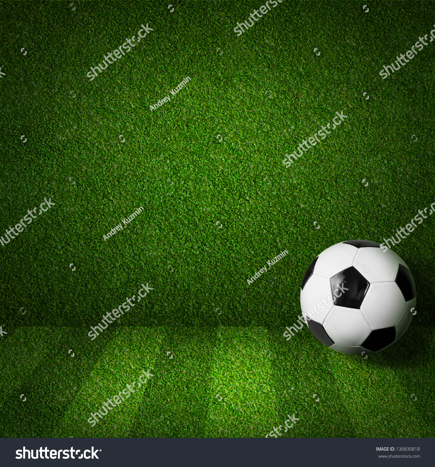 Soccer Football Playing Field Side View Stock Photo Edit Now