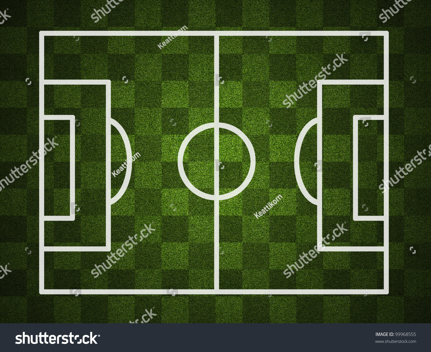 Soccer Planning Board With Grass Vignette Except Lines Stock Photo ...