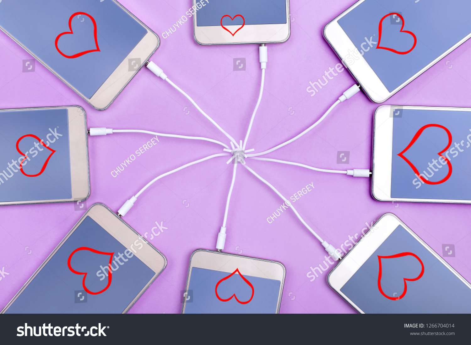 Social Media Group Chat Congratulation Valentines Stock Photo Edit Now