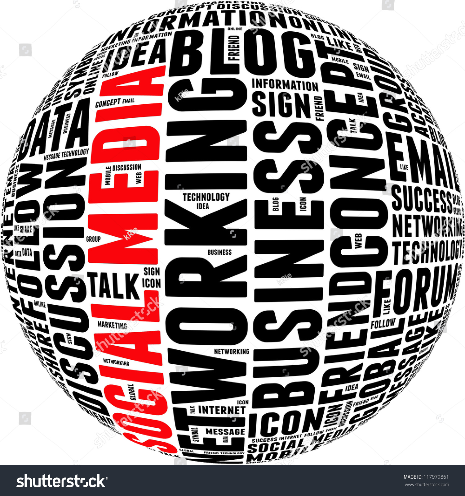 Social Media Info Text Graphic Arrangement Stock Illustration 117979861 ...