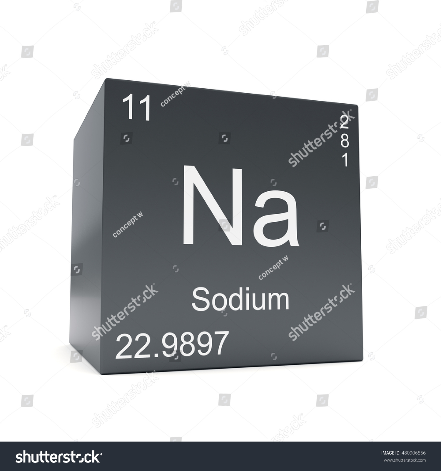 Sodium Chemical Element Symbol Periodic Table Stock Illustration ...