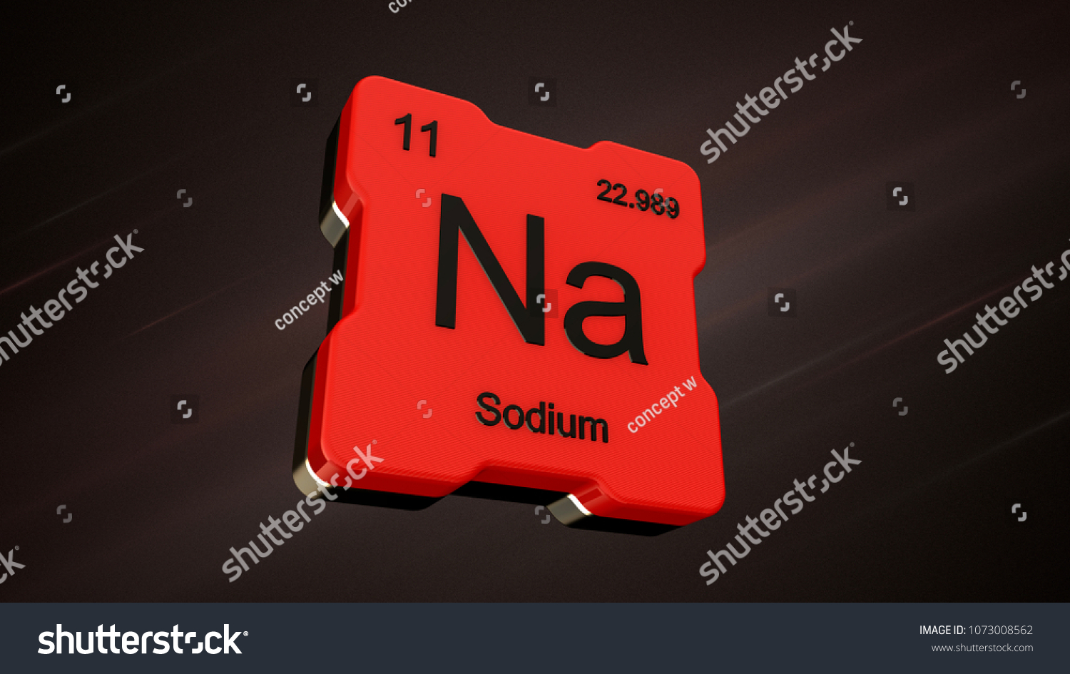 Sodium Element Number 11 Periodic Table Stock Illustration