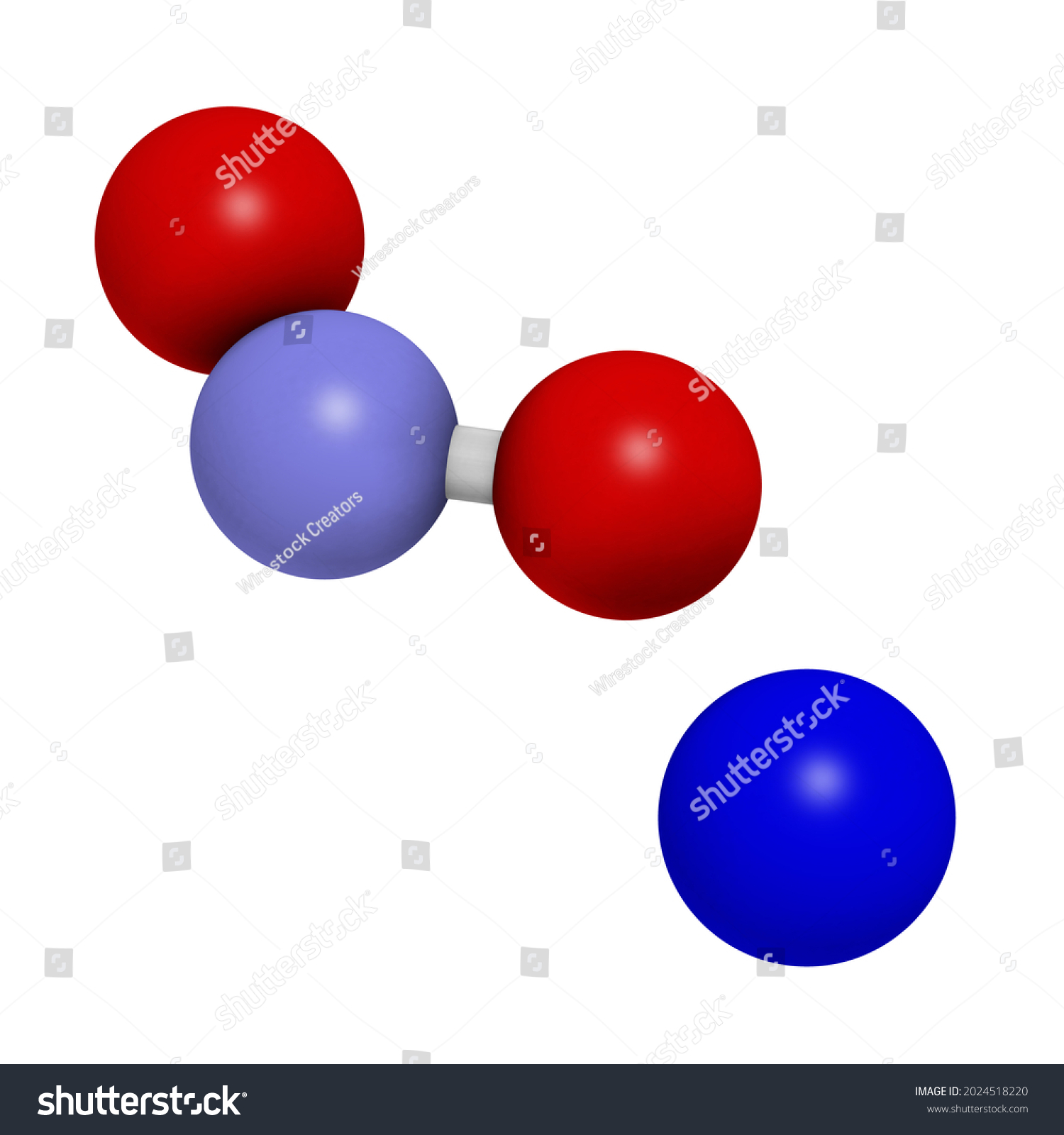 Sodium Nitrite Chemical Structure Used Drug Stock Illustration ...