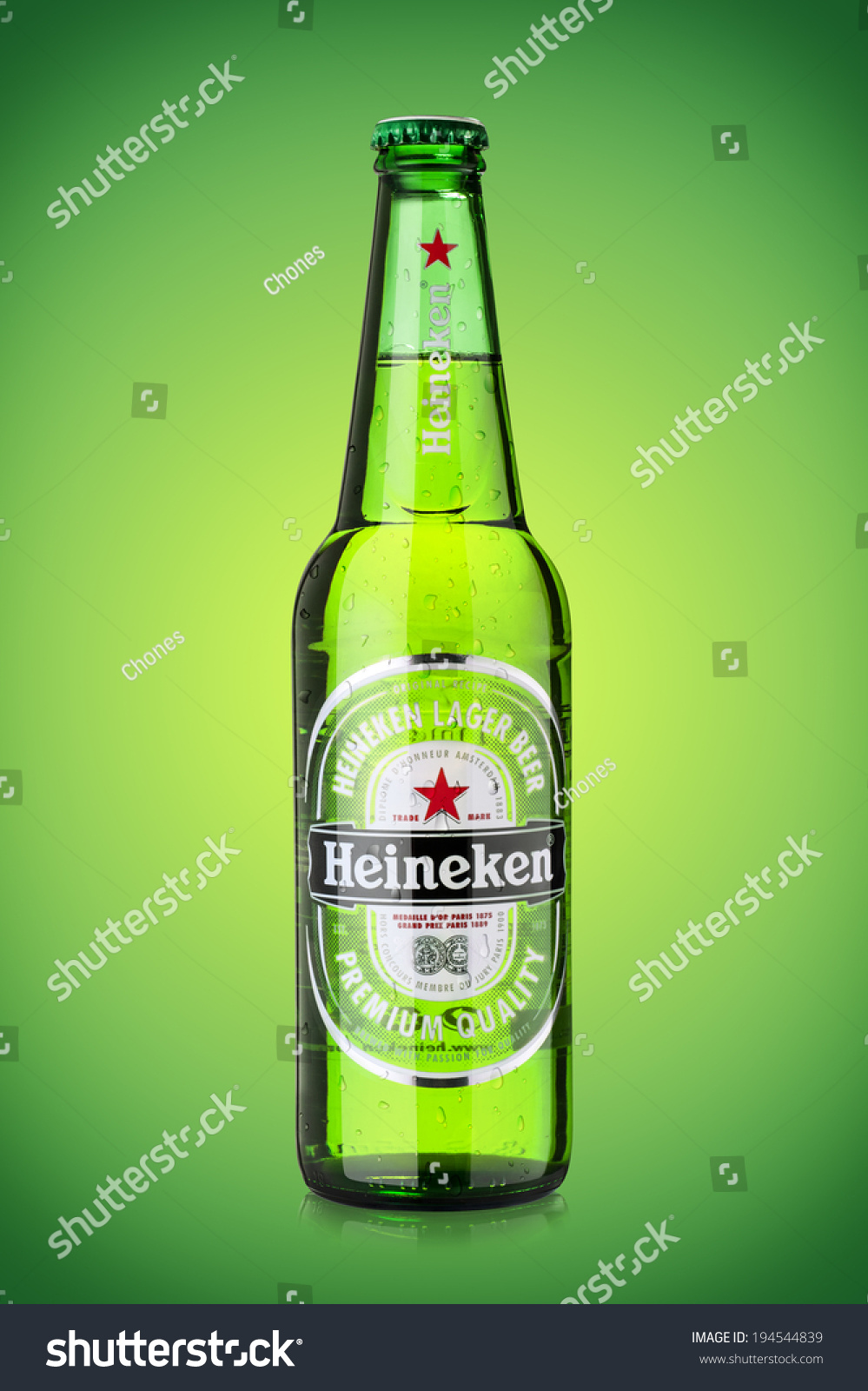 Sofia, Bulgaria - May 23, 2014: Bottle Of Heineken Beer With Water ...
