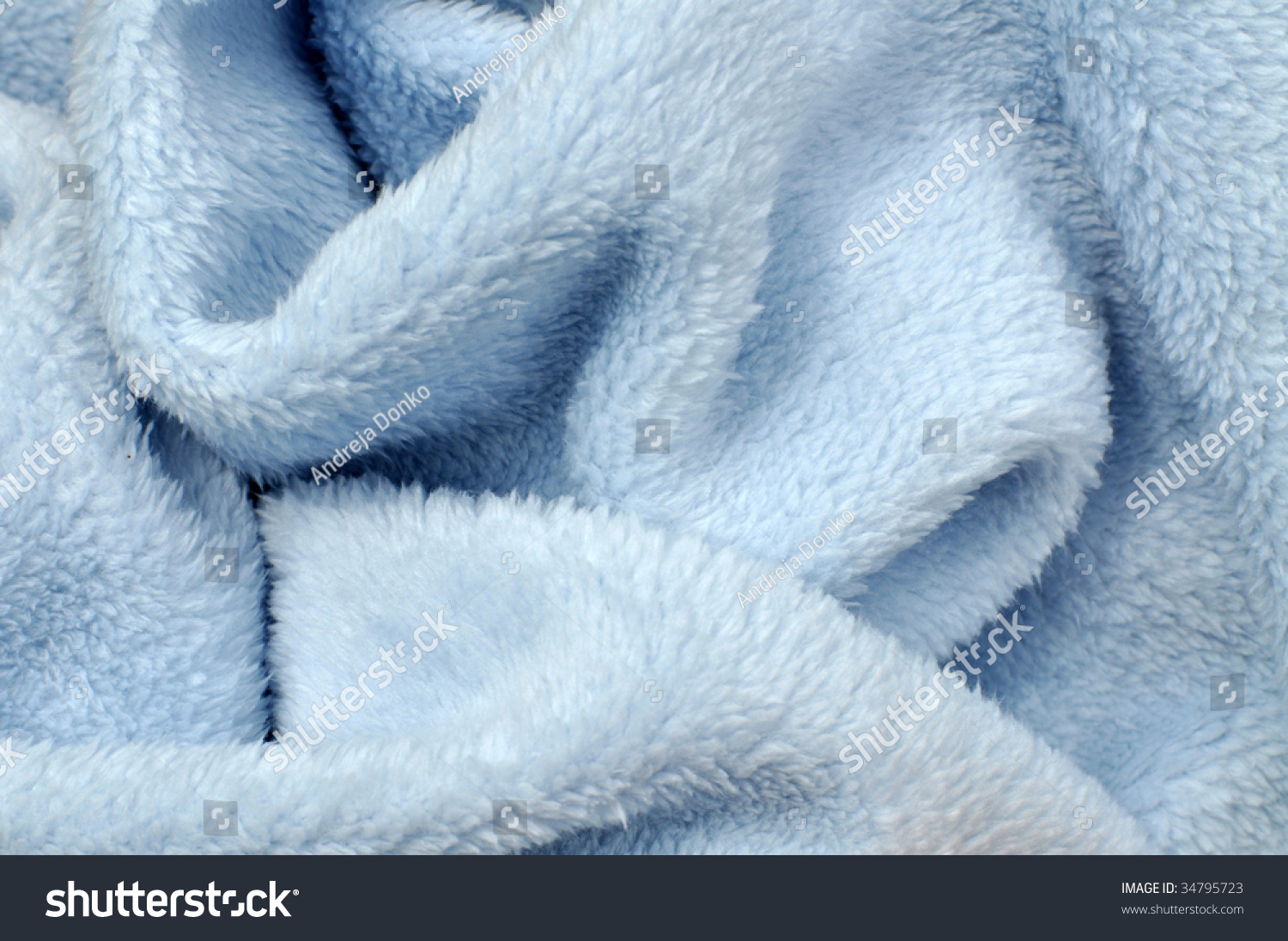 Soft Blue Baby Blanket Closeup Stock Photo Edit Now 34795723