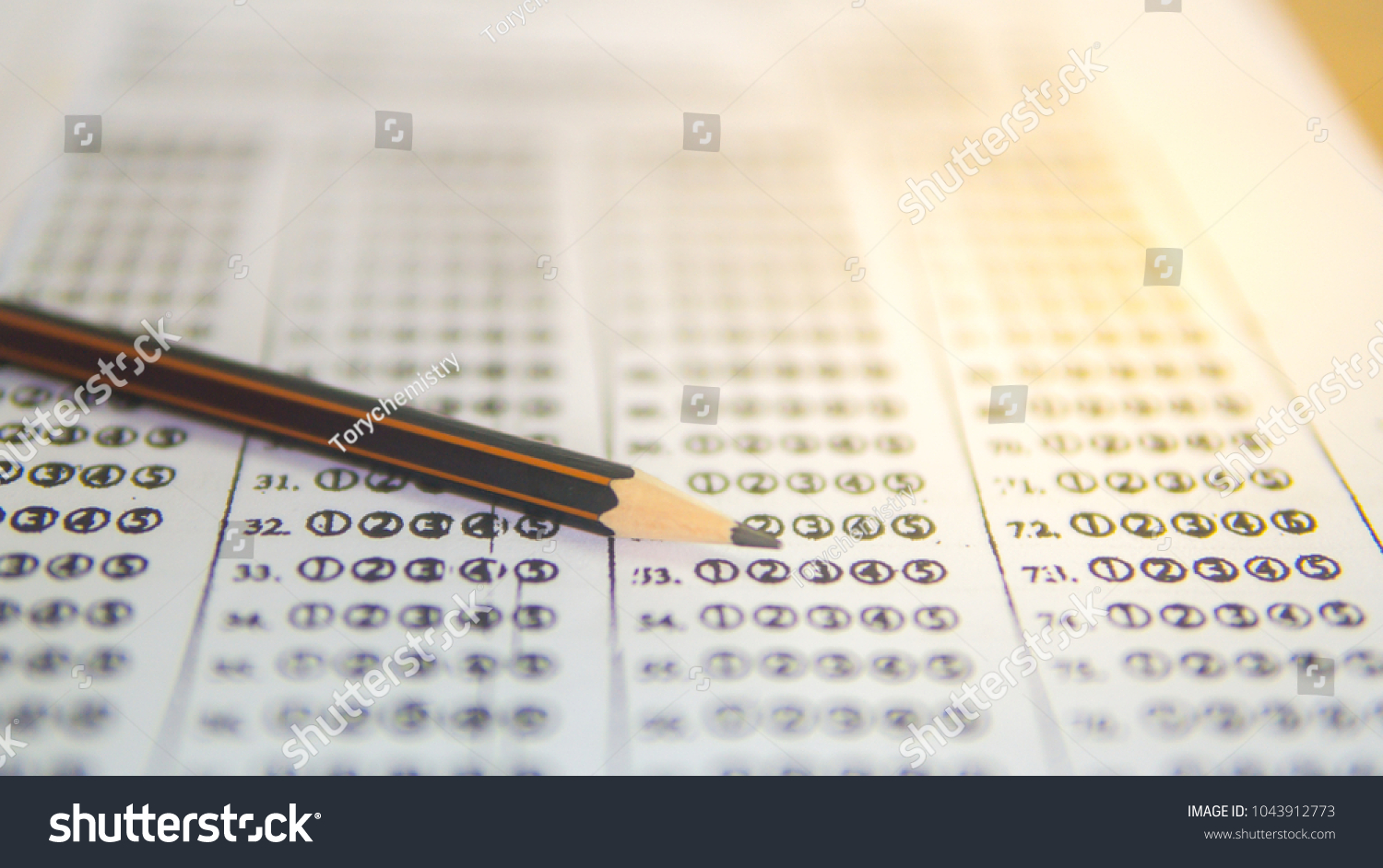 | Education Image Examination Paper Pencil Soft Stock On Answer