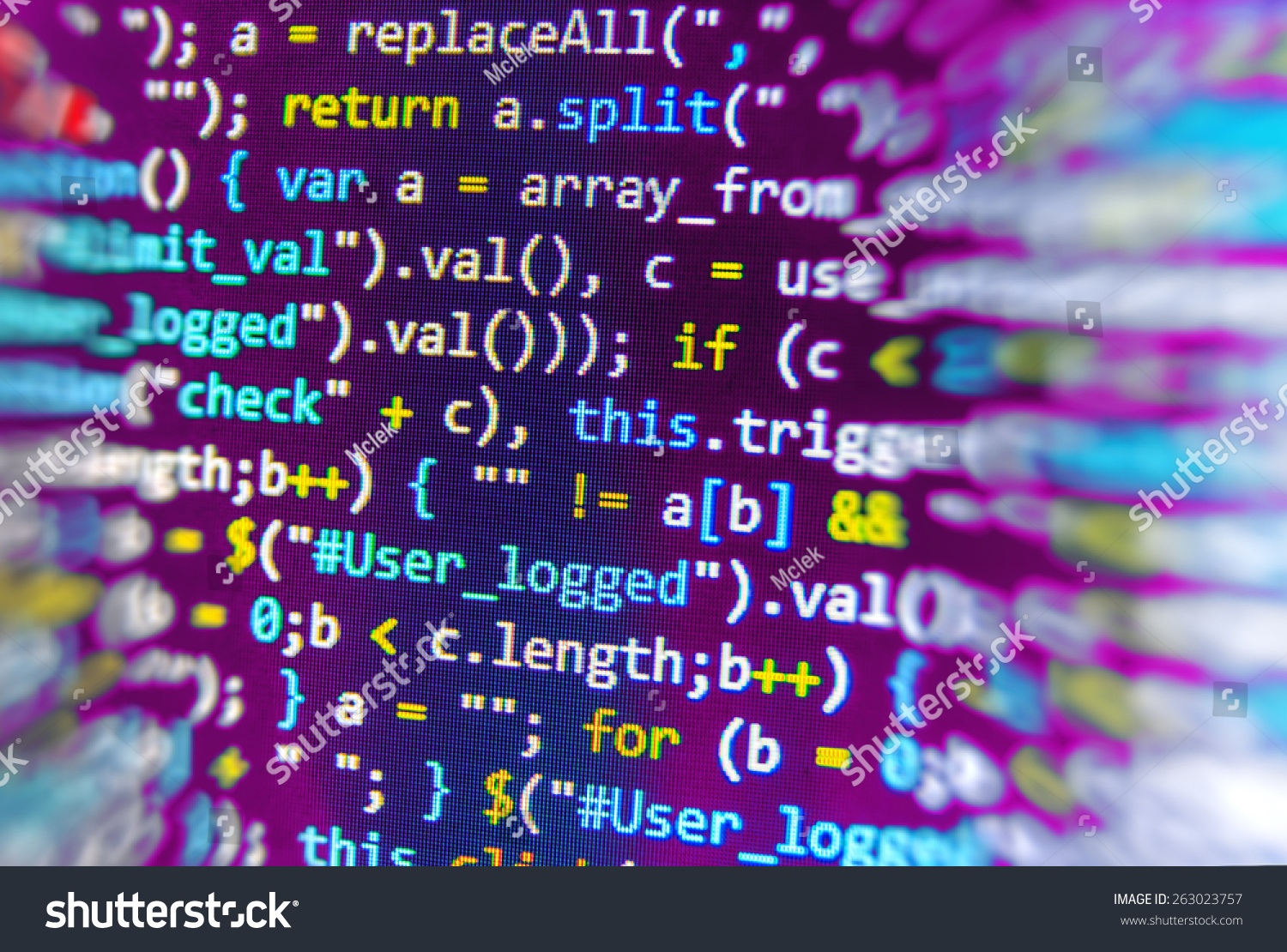 Software Background Coding Screen Source Code Stock Photo 