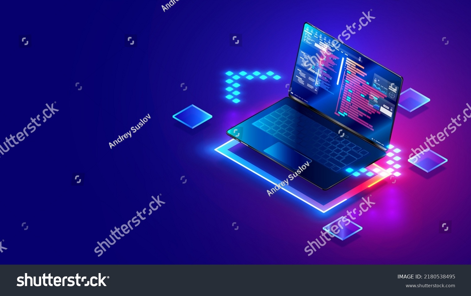 Software Develop Concept Programming Coding Software Stock Illustration ...