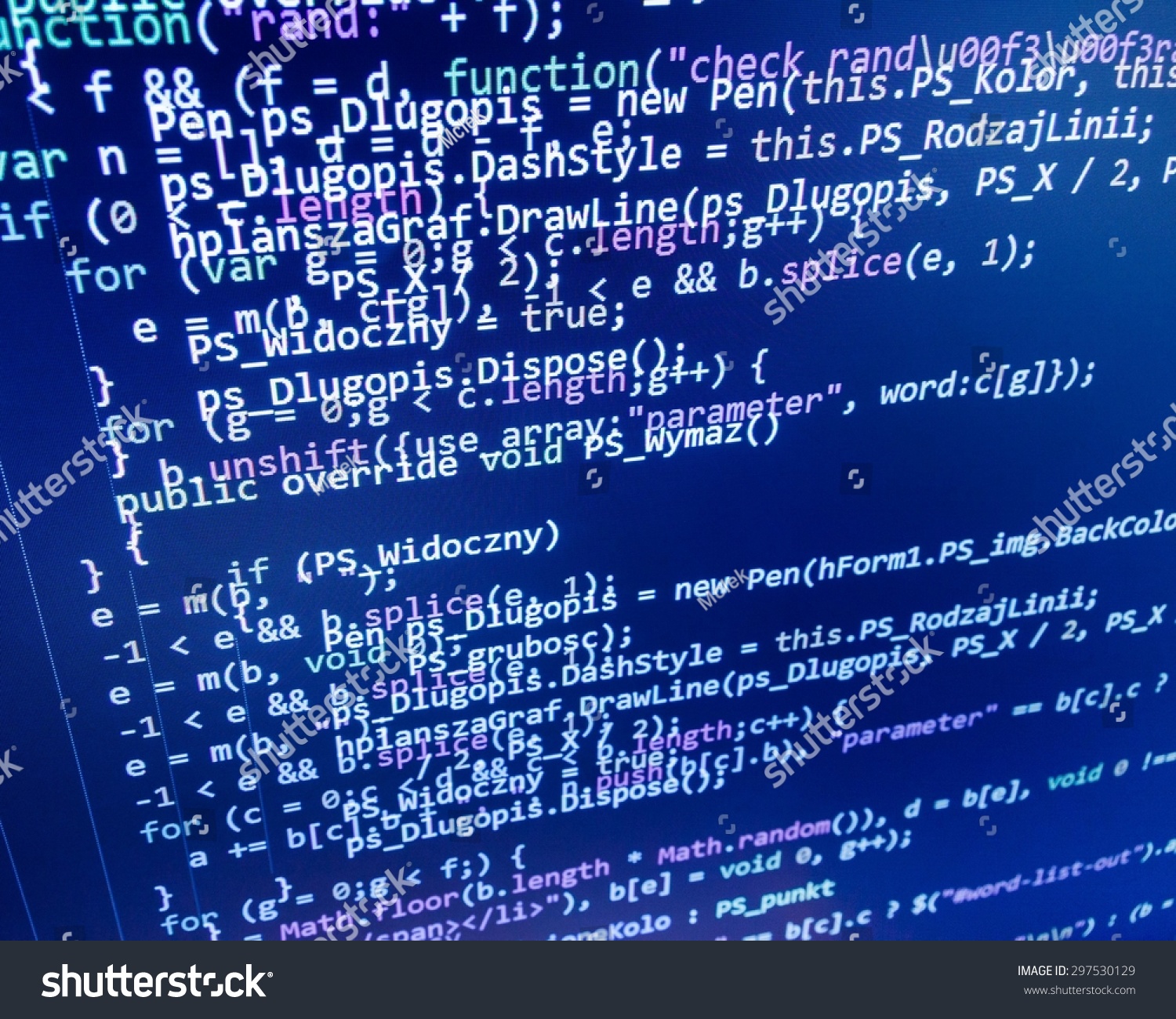 Software Developer Programming Code On Computer Stock Photo 297530129 ...