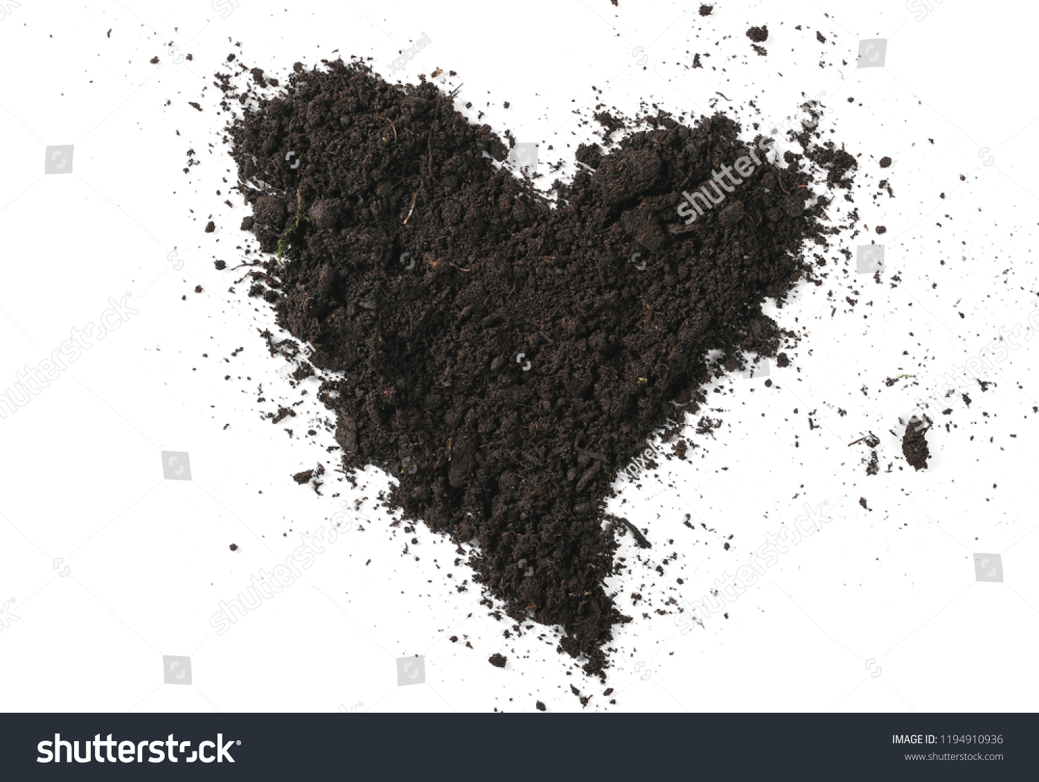 Soil Dirt Pile Heart Shape Isolated Stock Photo 1194910936 | Shutterstock