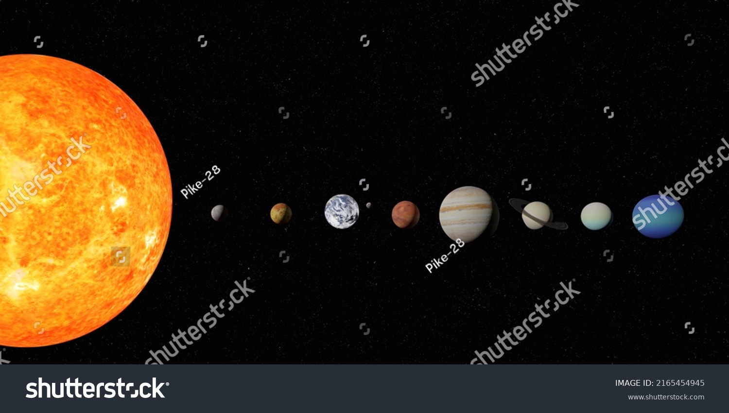 Solar System Planets Outer Space Mercury Stock Illustration 2165454945 ...