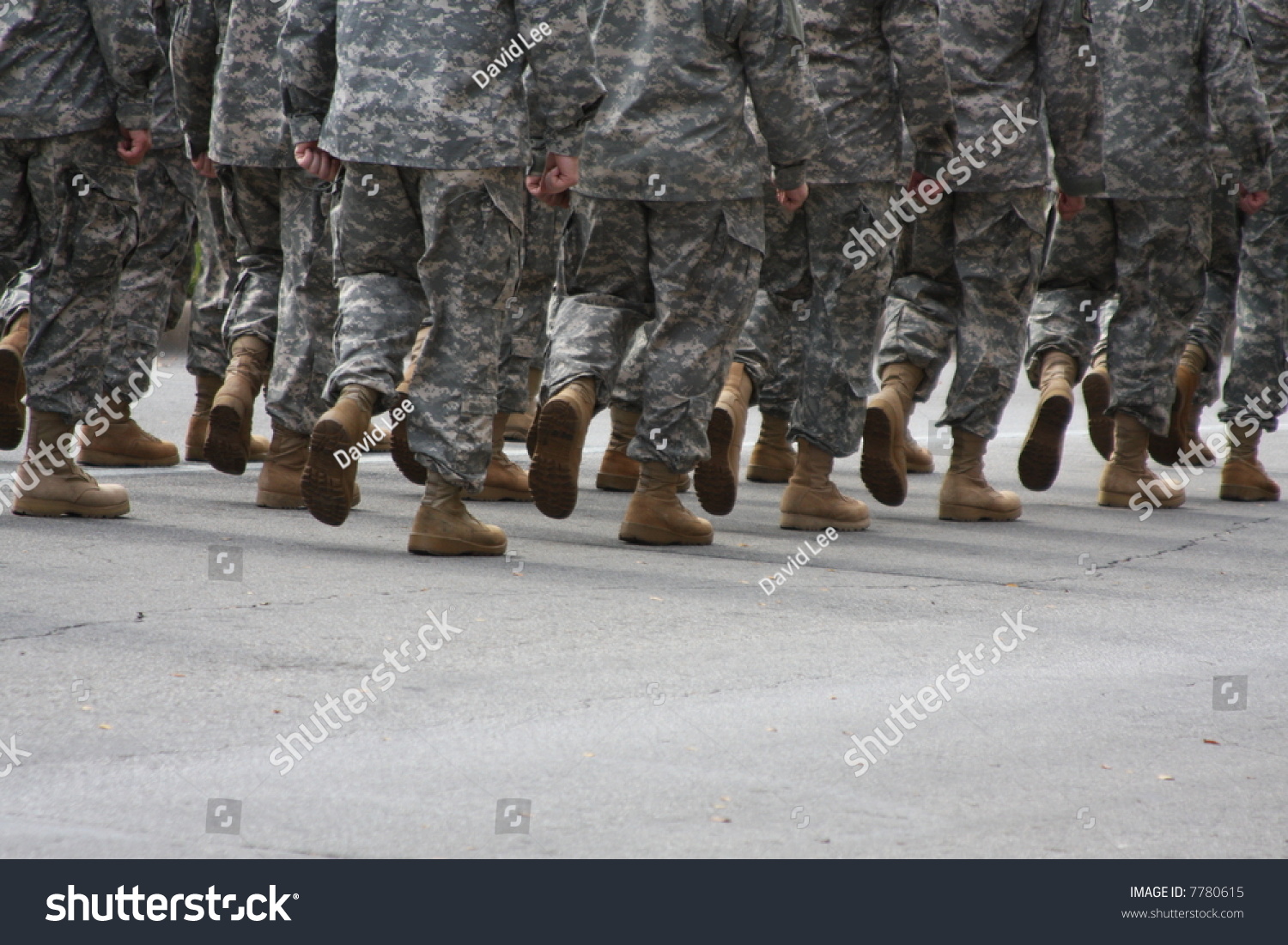 Soldiers Marching Stock Photo 7780615 : Shutterstock