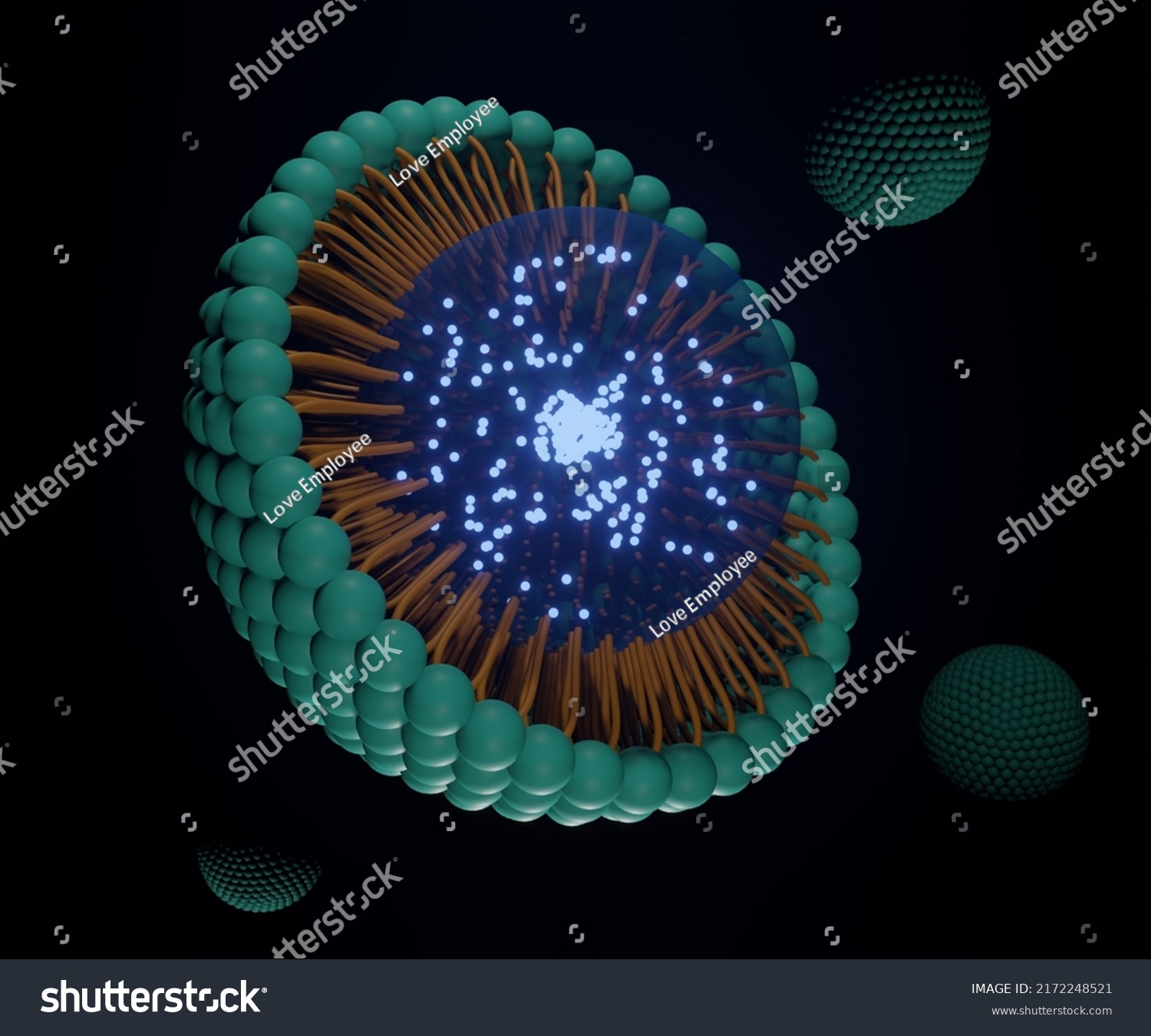 Solid Lipid Nanoparticle Nanodrugs Carrier 3d Stock Illustration ...